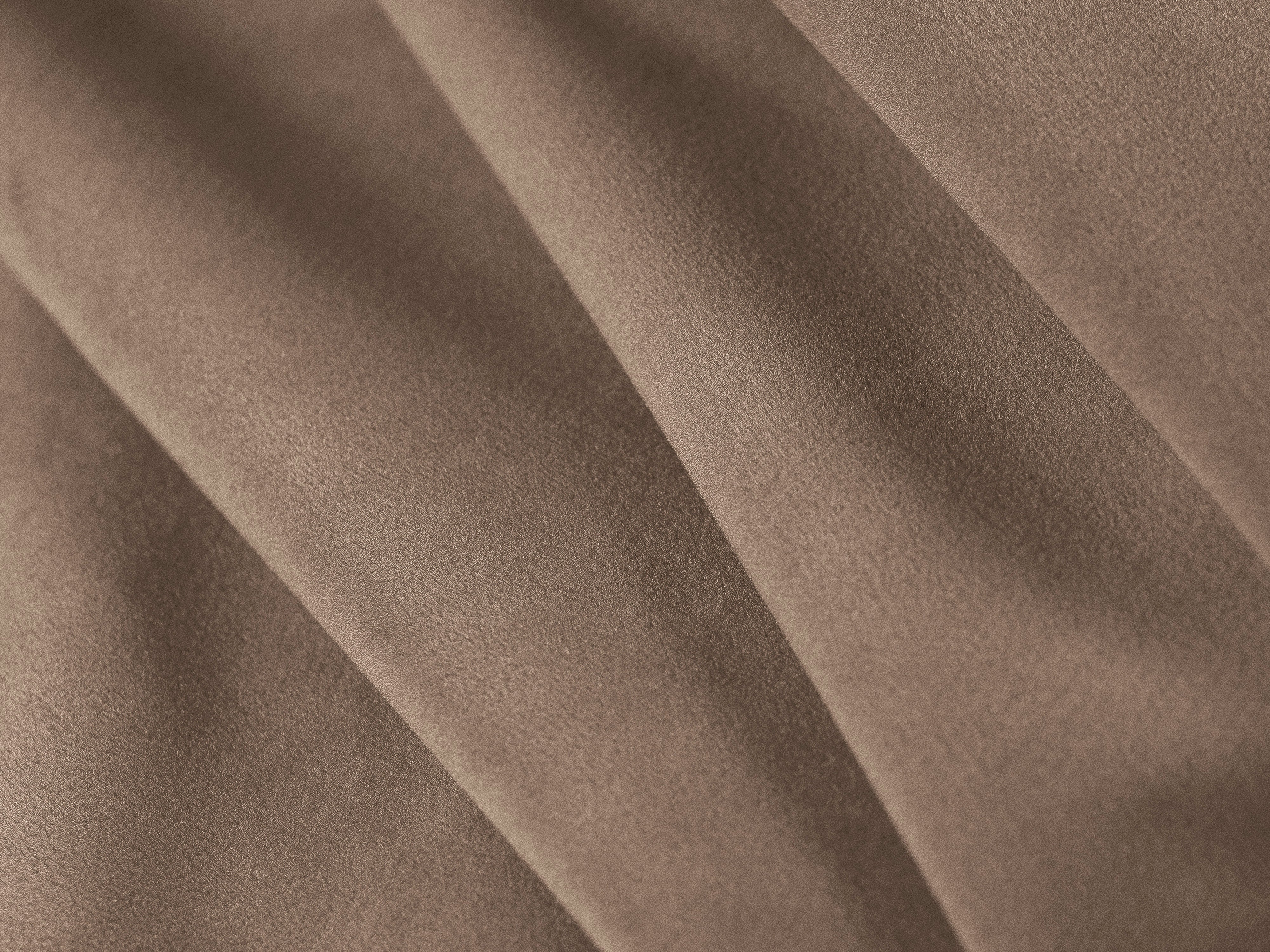 Right-facing velvet corner sofa BEMY in gray-brown