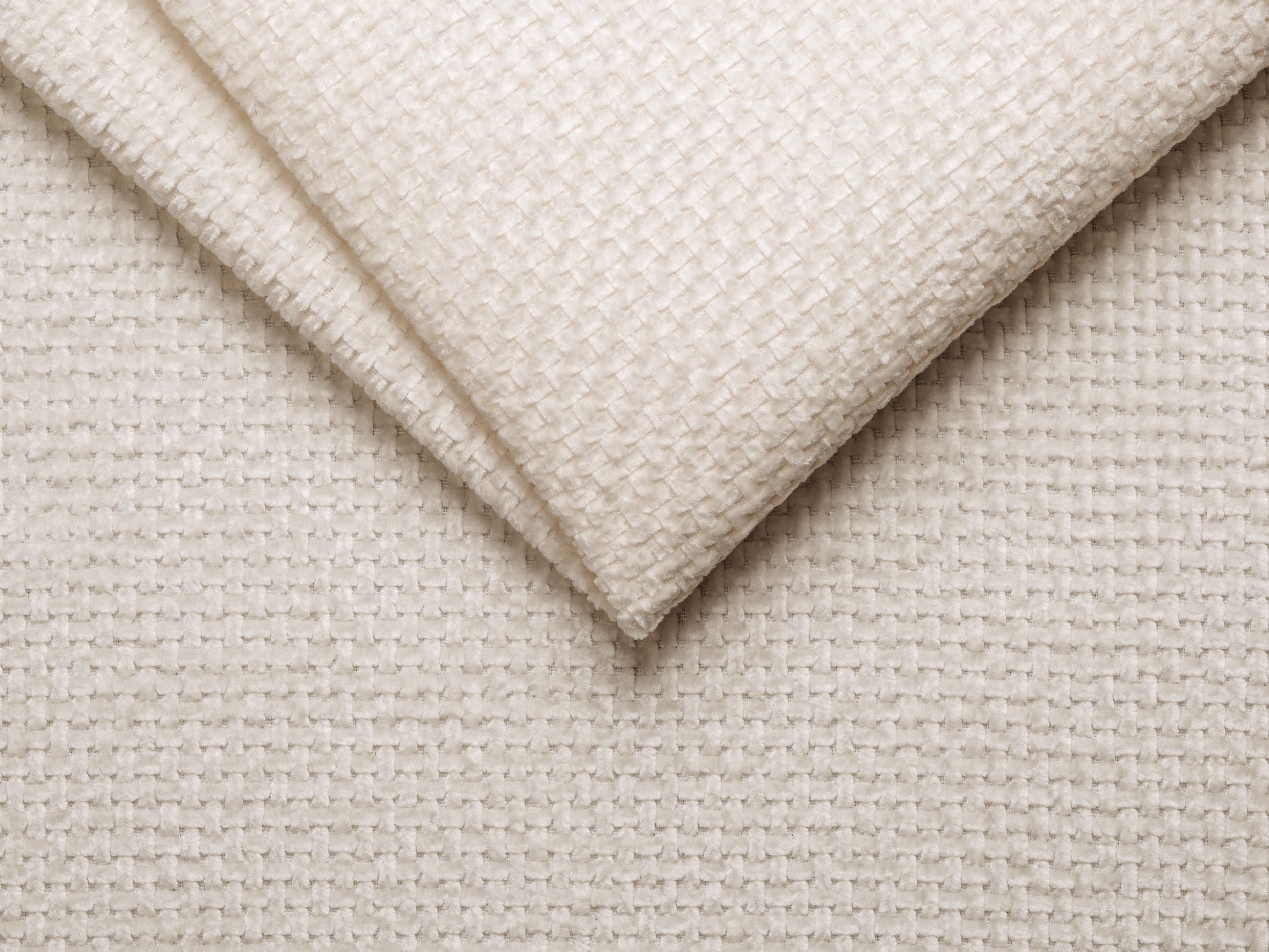 Left-sided corner sofa for 6 people MILEY ivory chenille