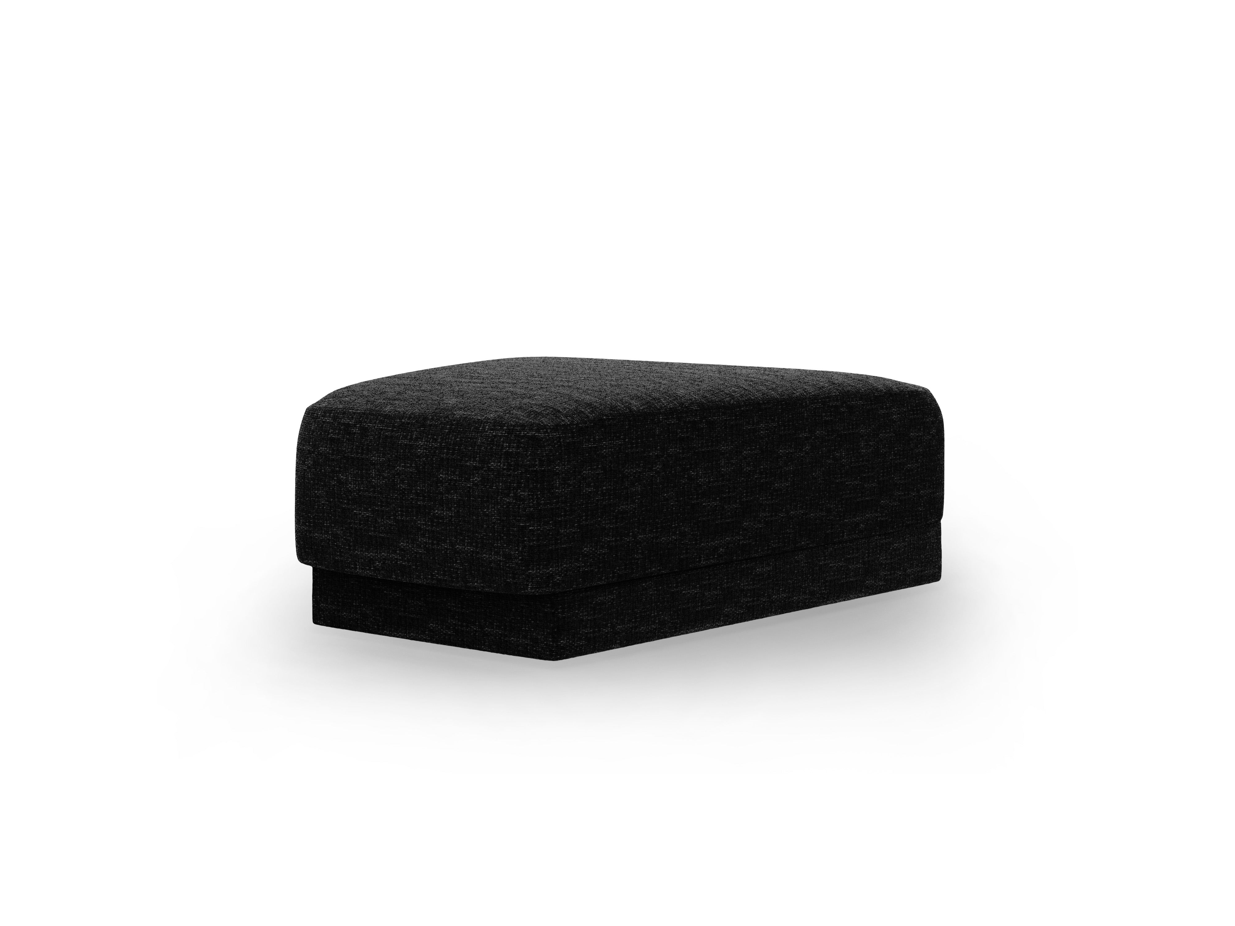 Pouf / module MILEY black chenille silky