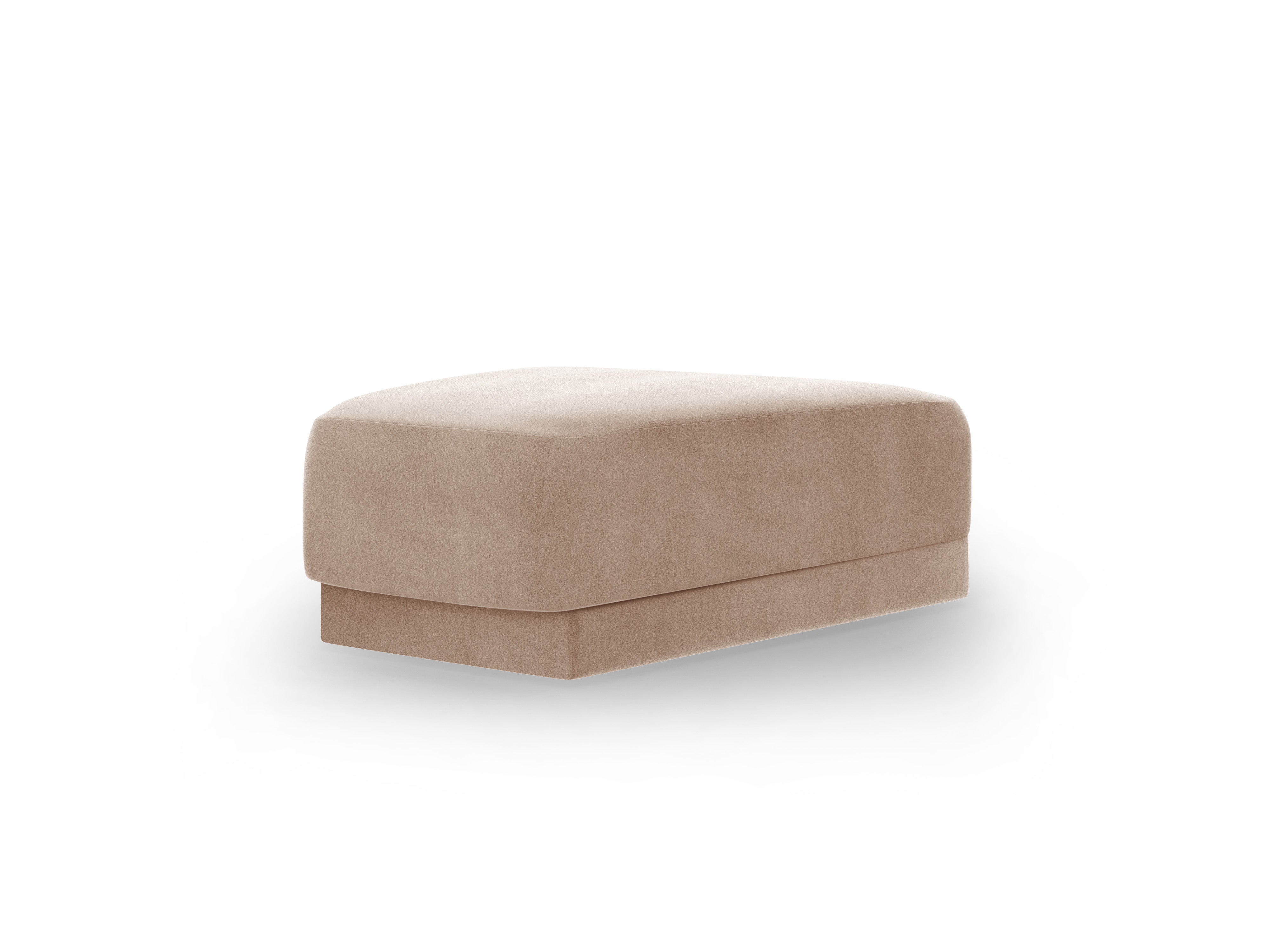 Puf / modul z jemného zamatového materiálu MILEY cappuccino