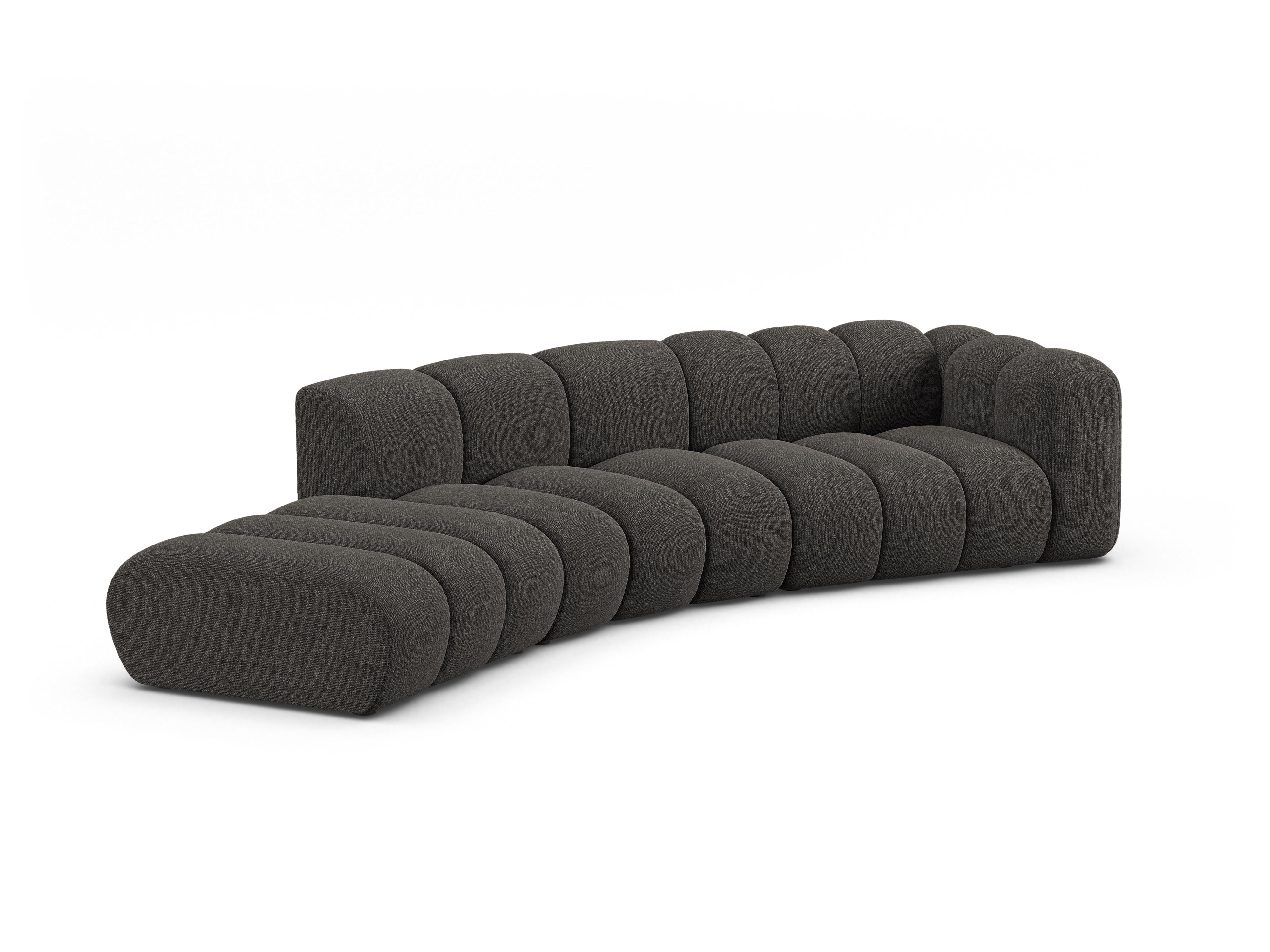 Sofa pre 5 osôb ľavostranná LUPINE šedý szenil