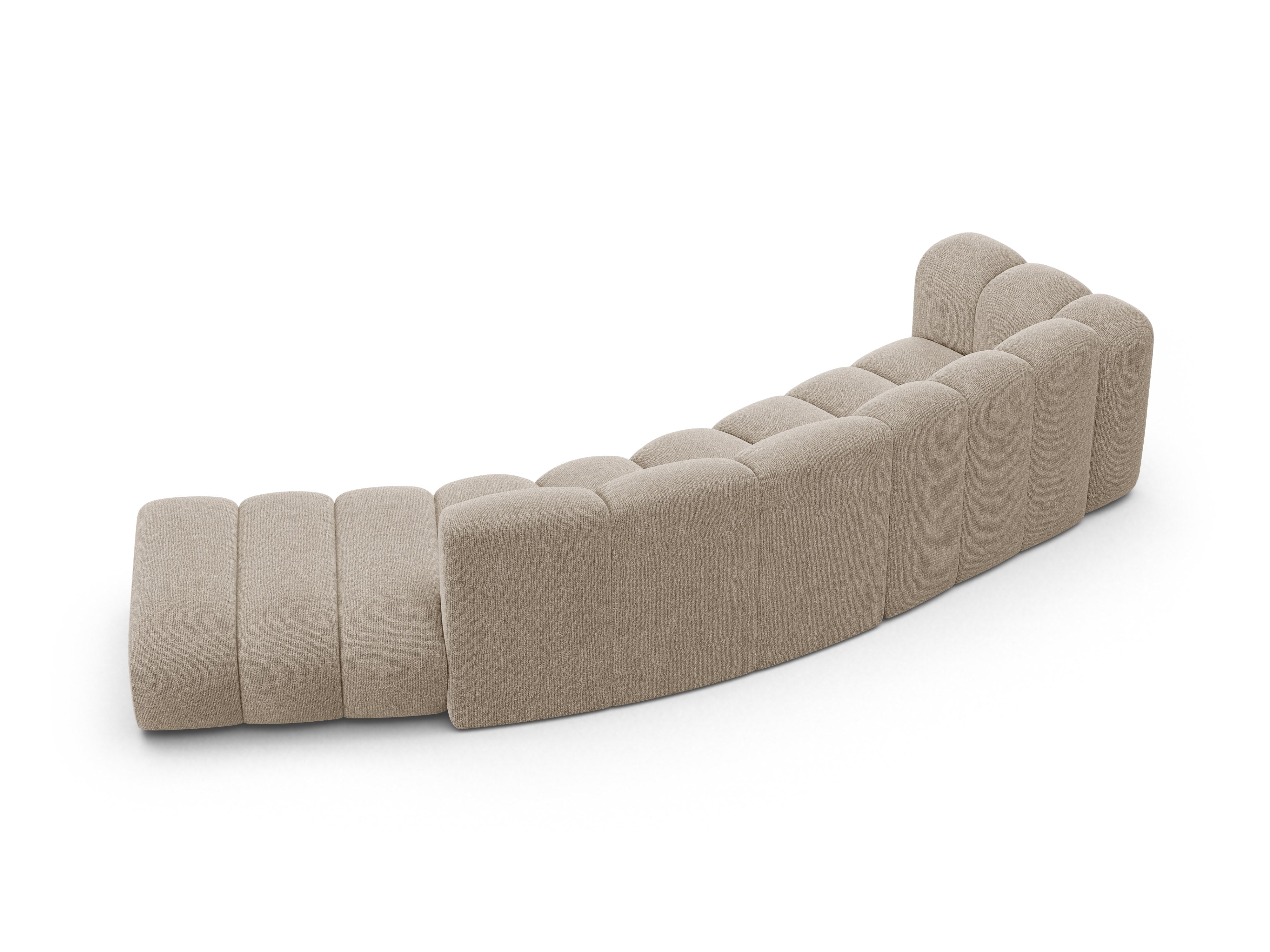 5-seater right-facing sofa LUPINE beige chenille