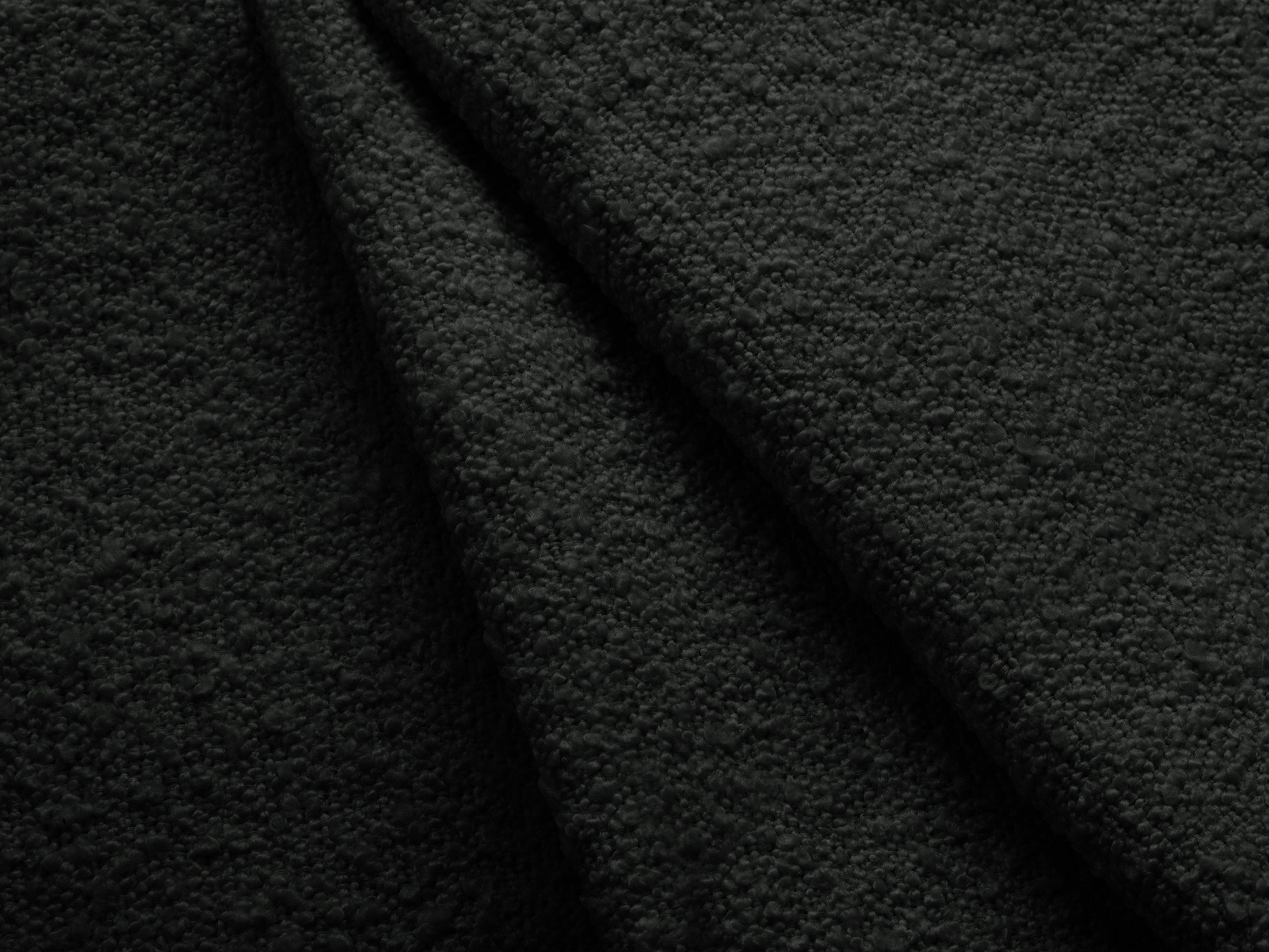 Right-facing modular corner sofa for 7 people MILEY black boucle