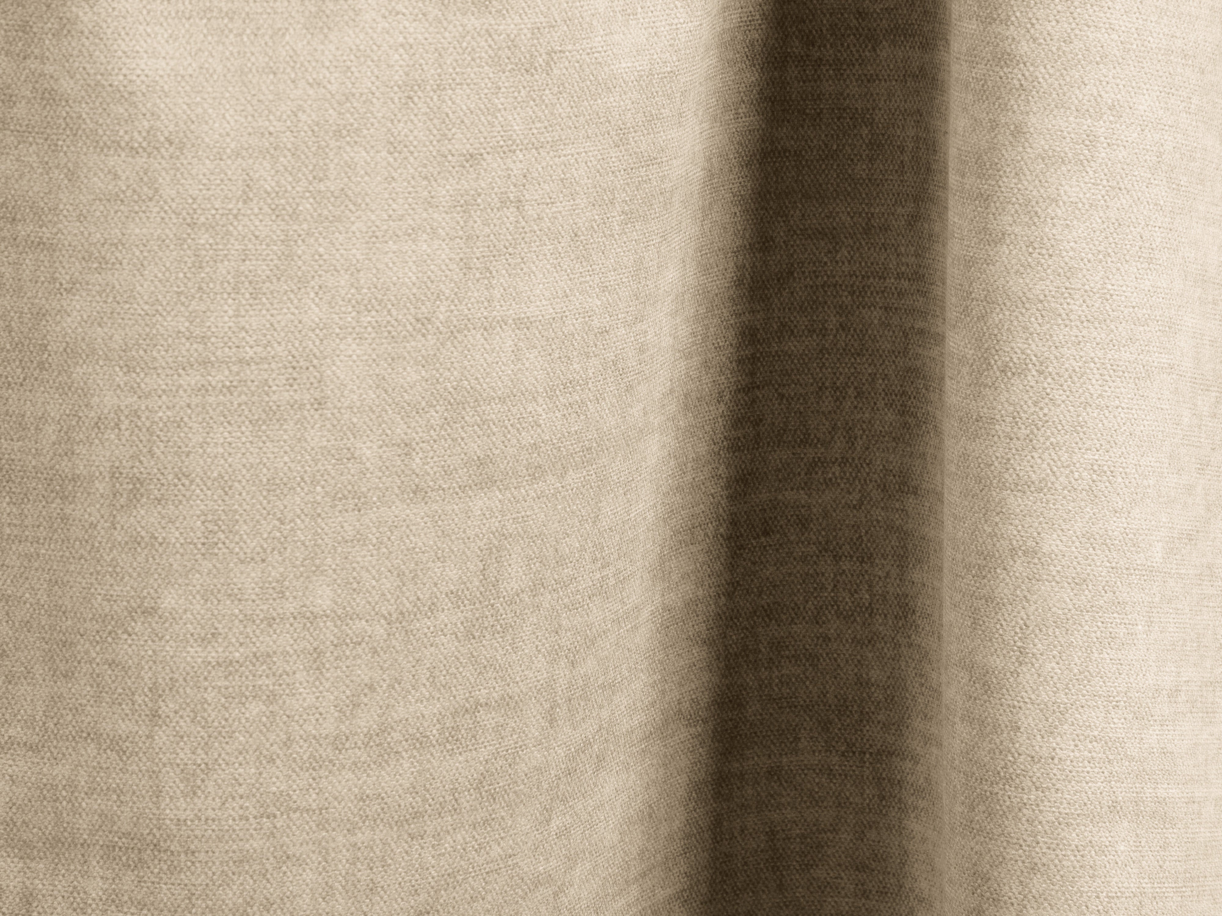 Left -handed corner velvet panoramic martin light beige