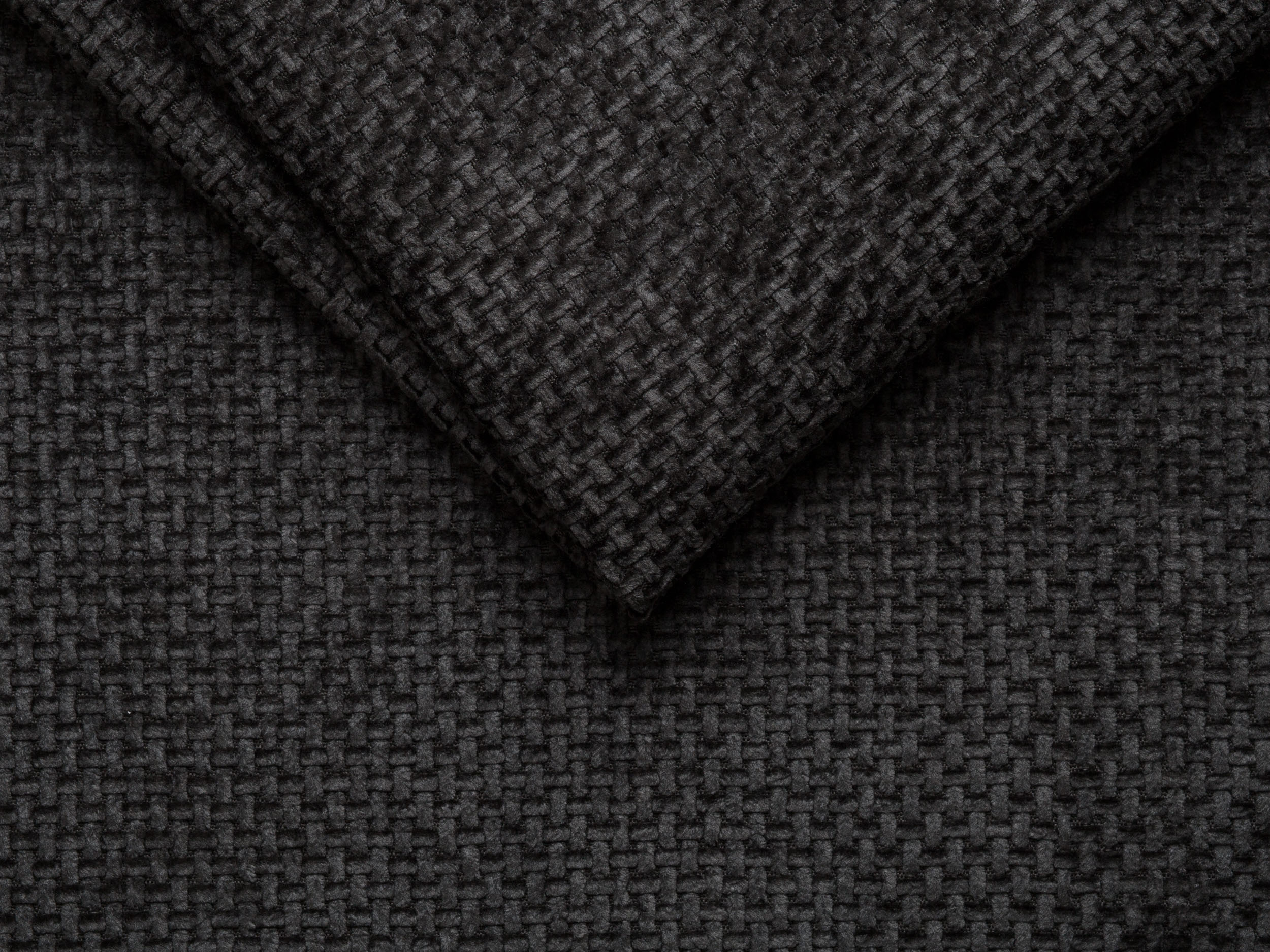 Left-facing U-shaped corner sofa MILEY black chenille