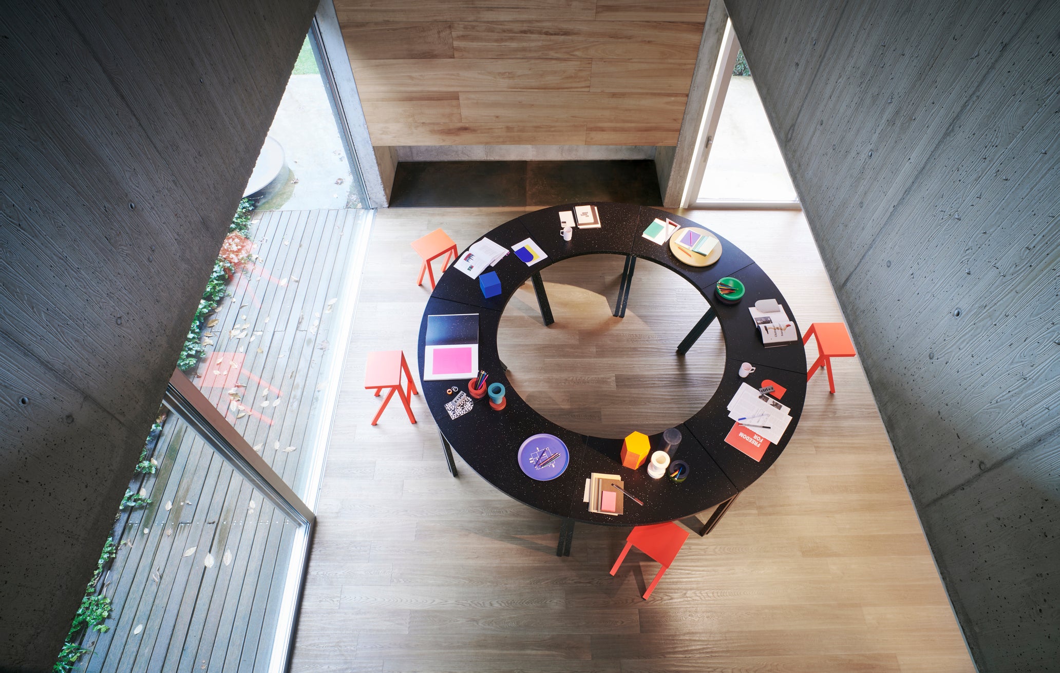 BUREAURAMA stool yellow