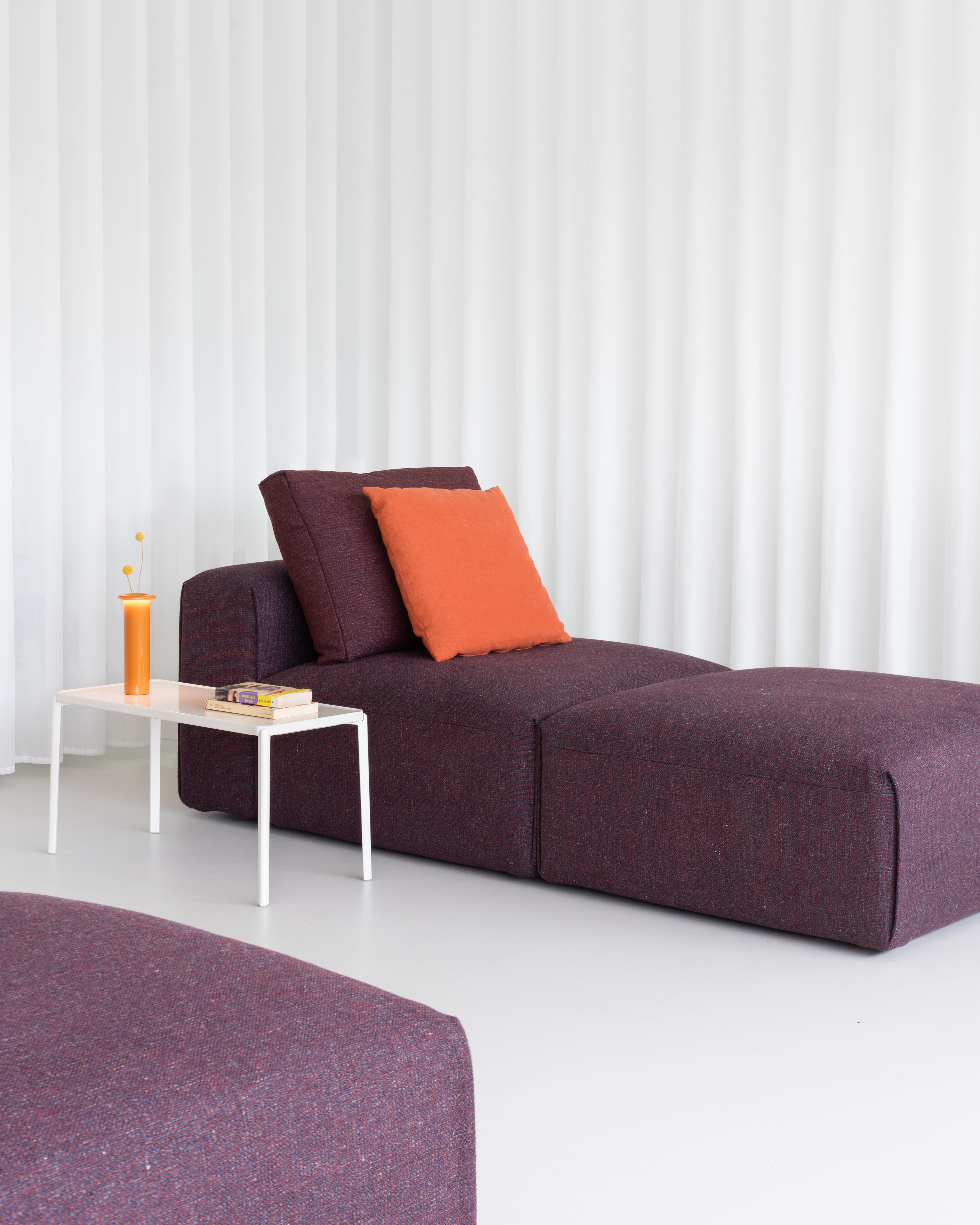 TAMBOUR cream concrete coffee table