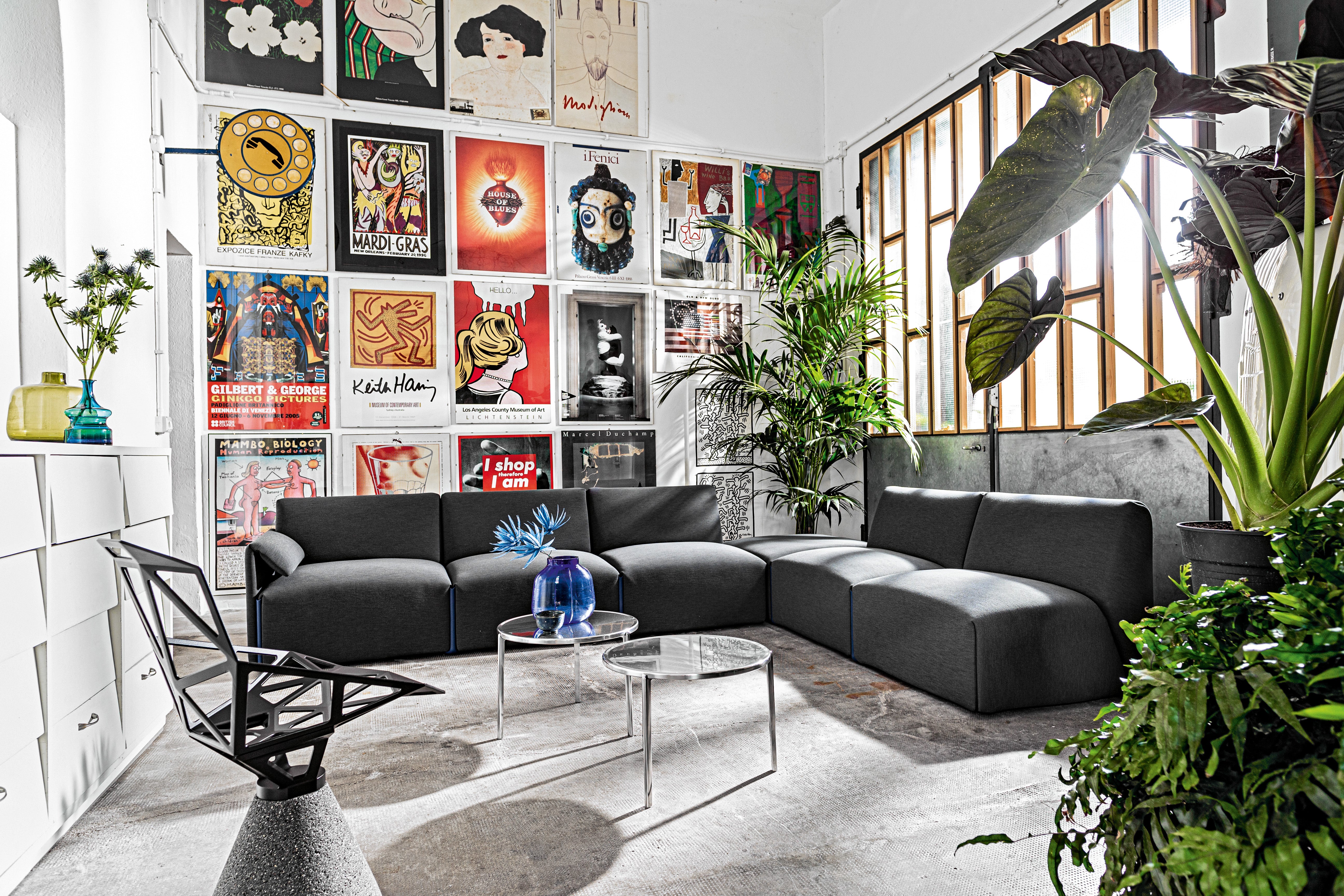 Modulová pohovka COSTUME - čalúnený stredný modul