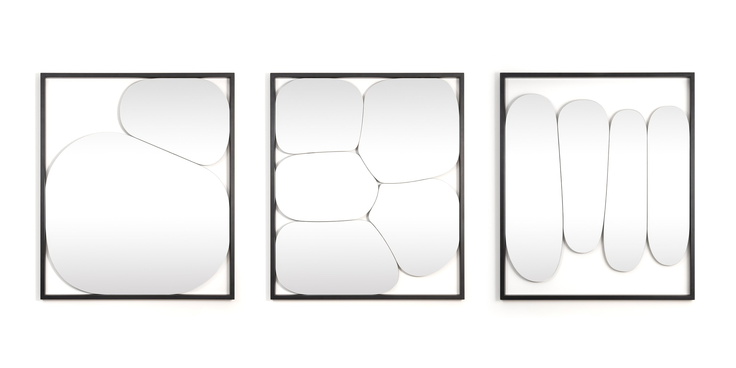 MORPHED black wall mirror