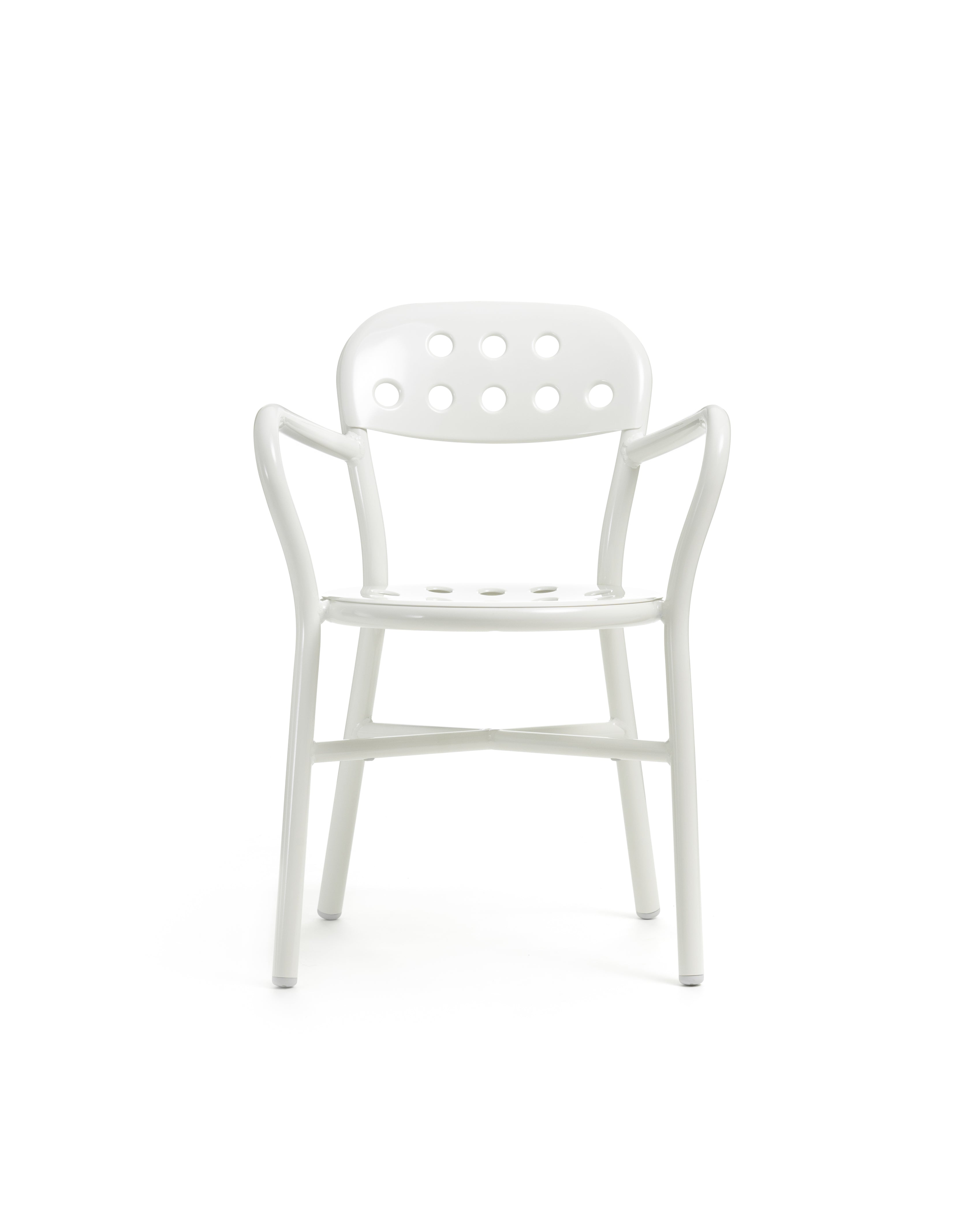 White outdoor armchair PIPE