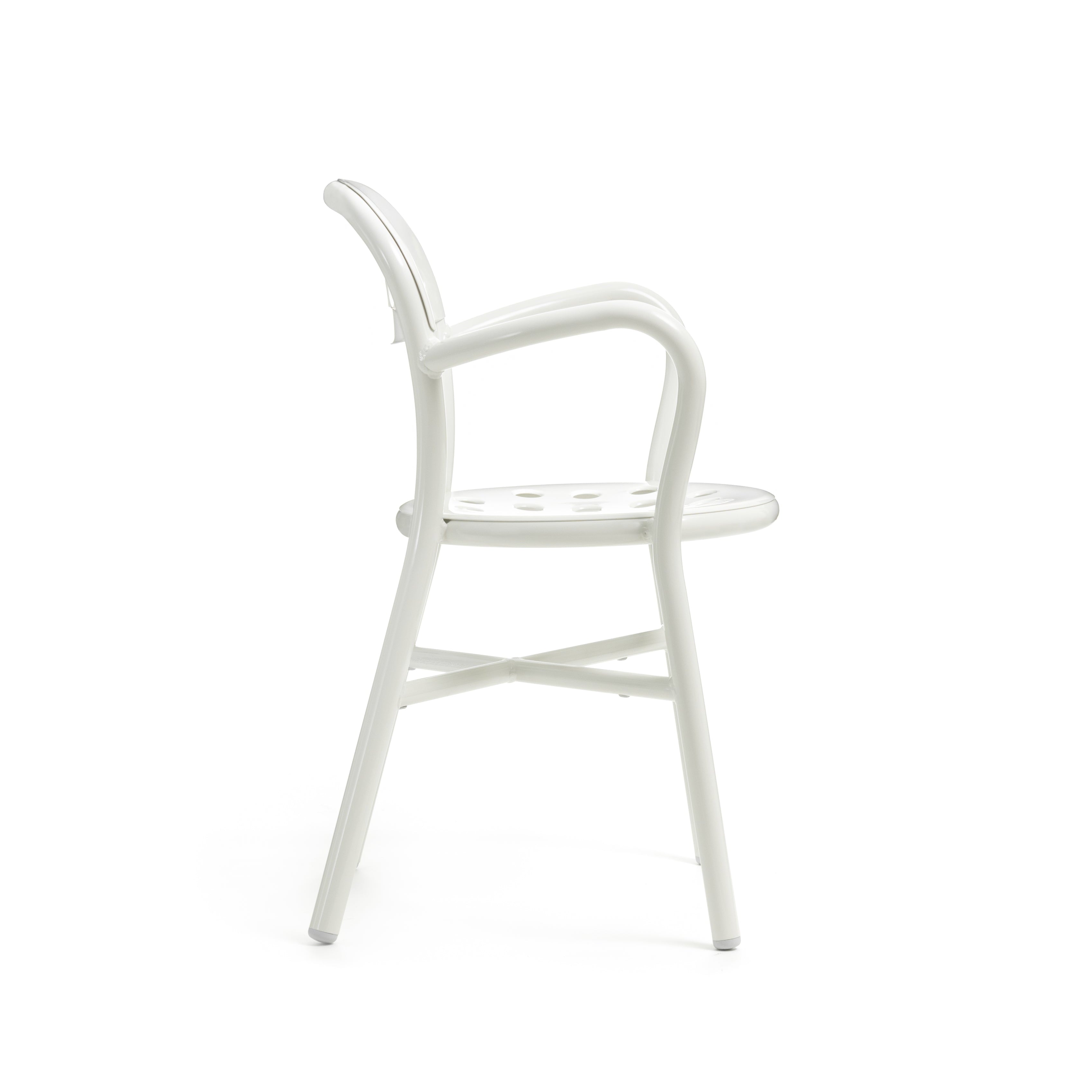 White outdoor armchair PIPE