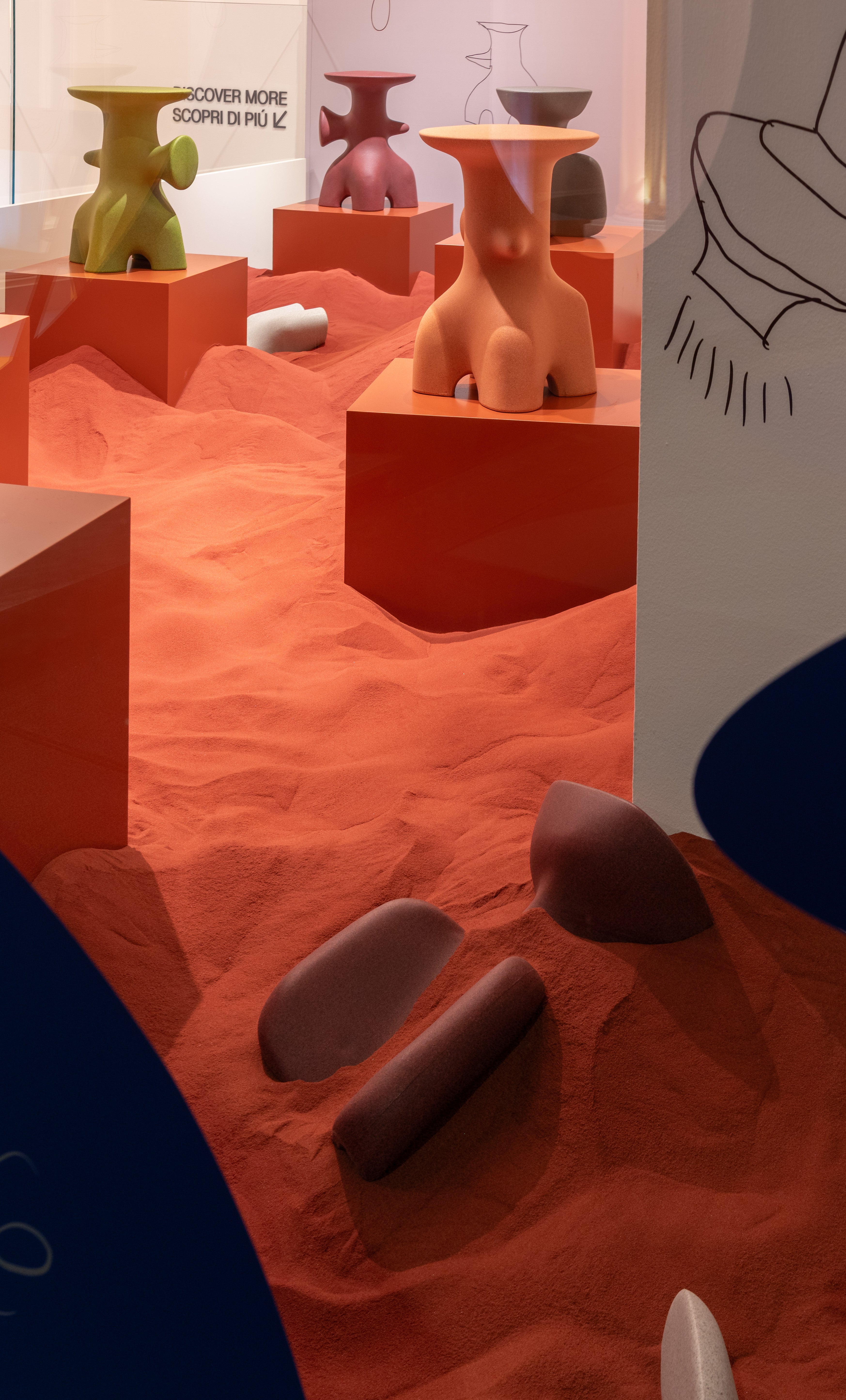 Stolik boczny ARCHEO purpurowy