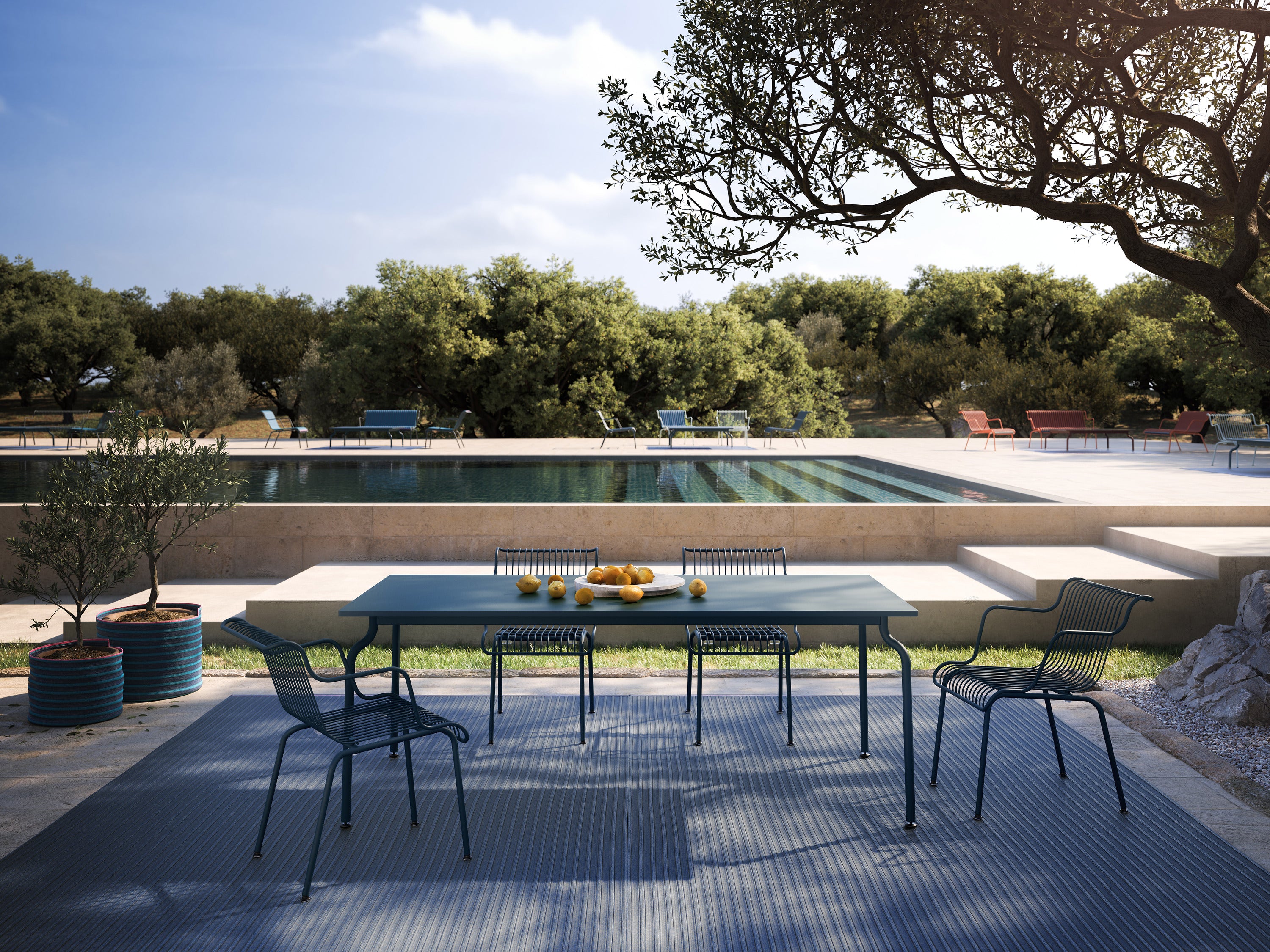 Záhradný stôl SOUTH bordový