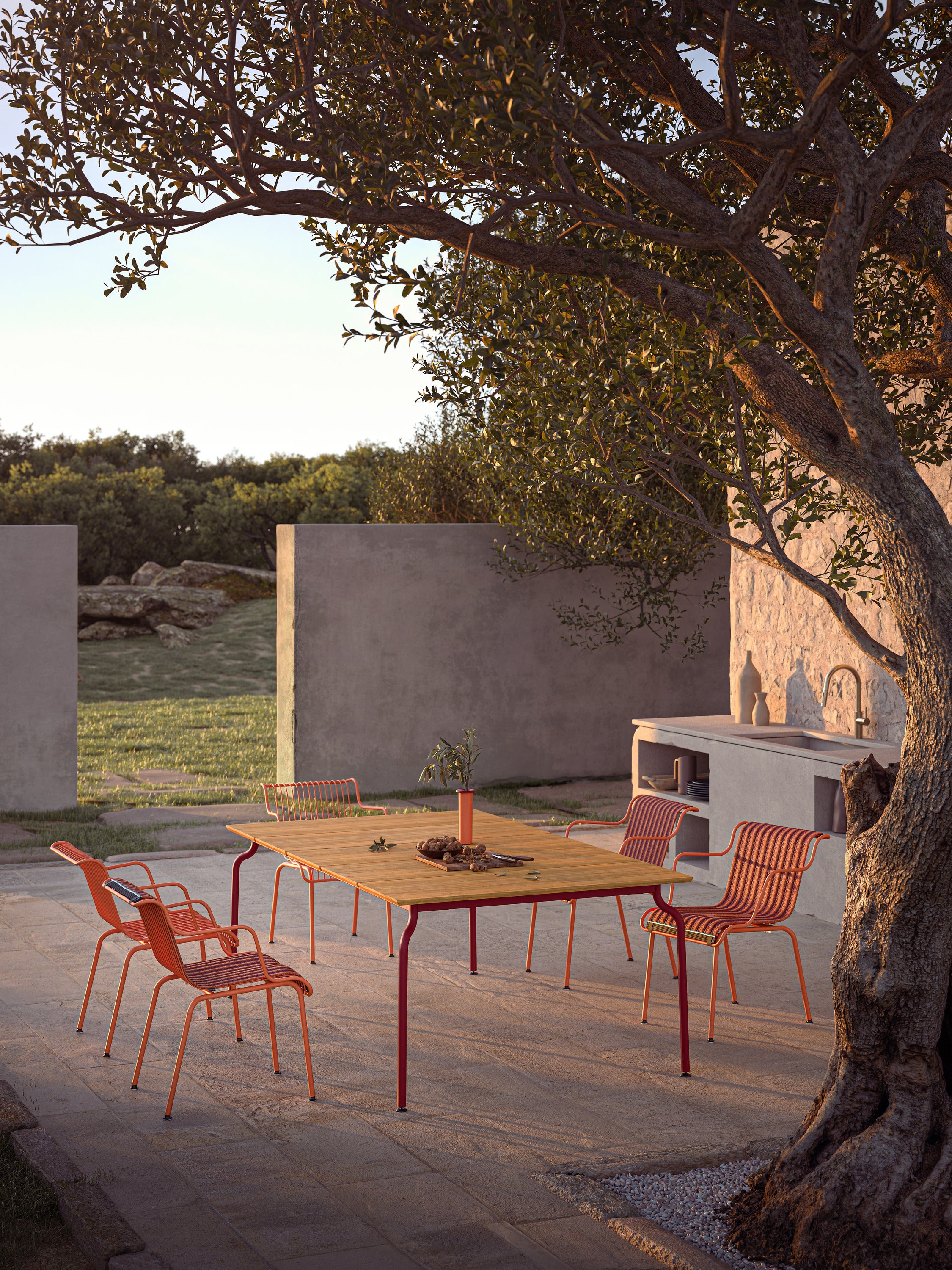 Záhradná stolička SOUTH oranžová