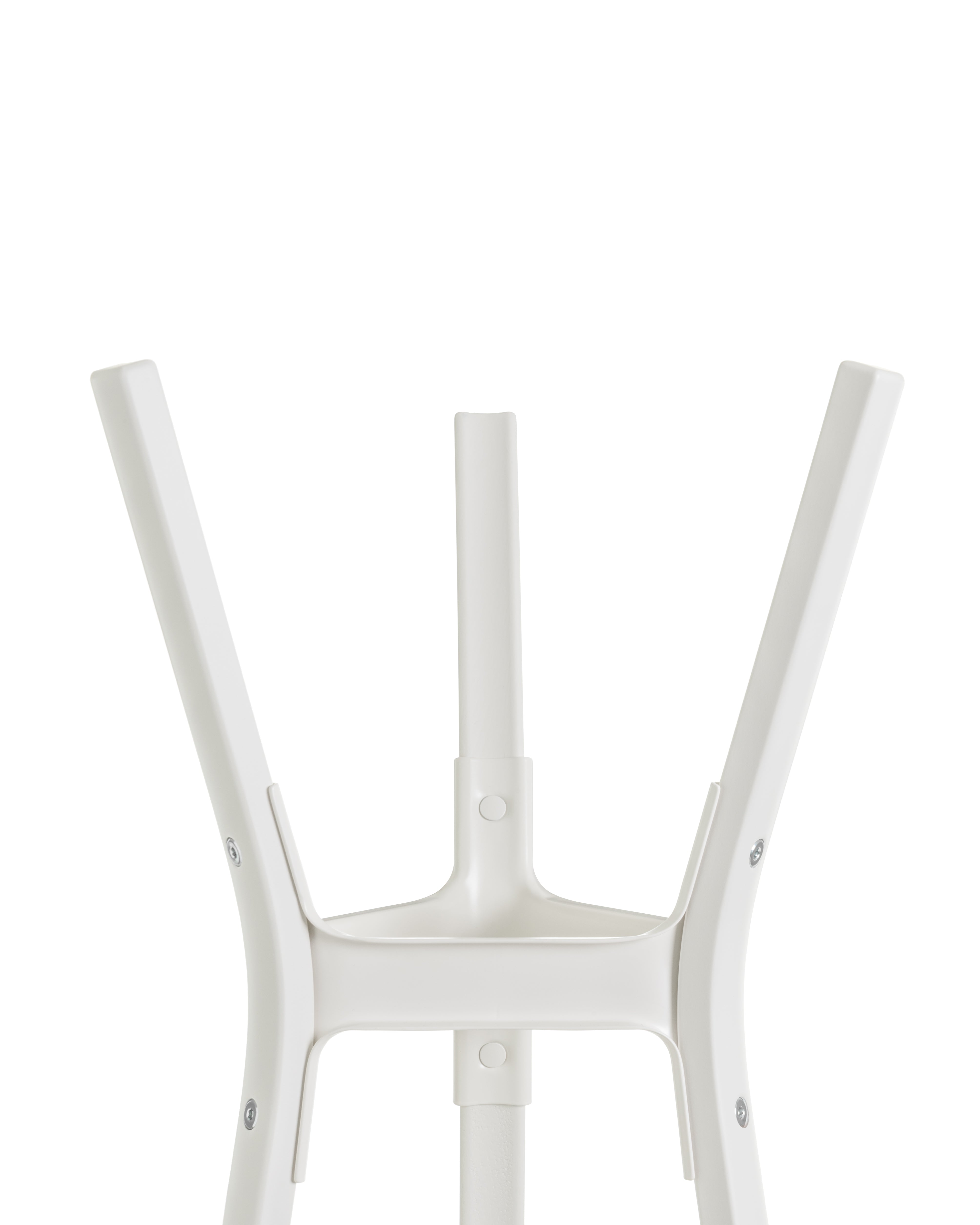 Stojanový vešiak STEELWOOD biele bukové drevo