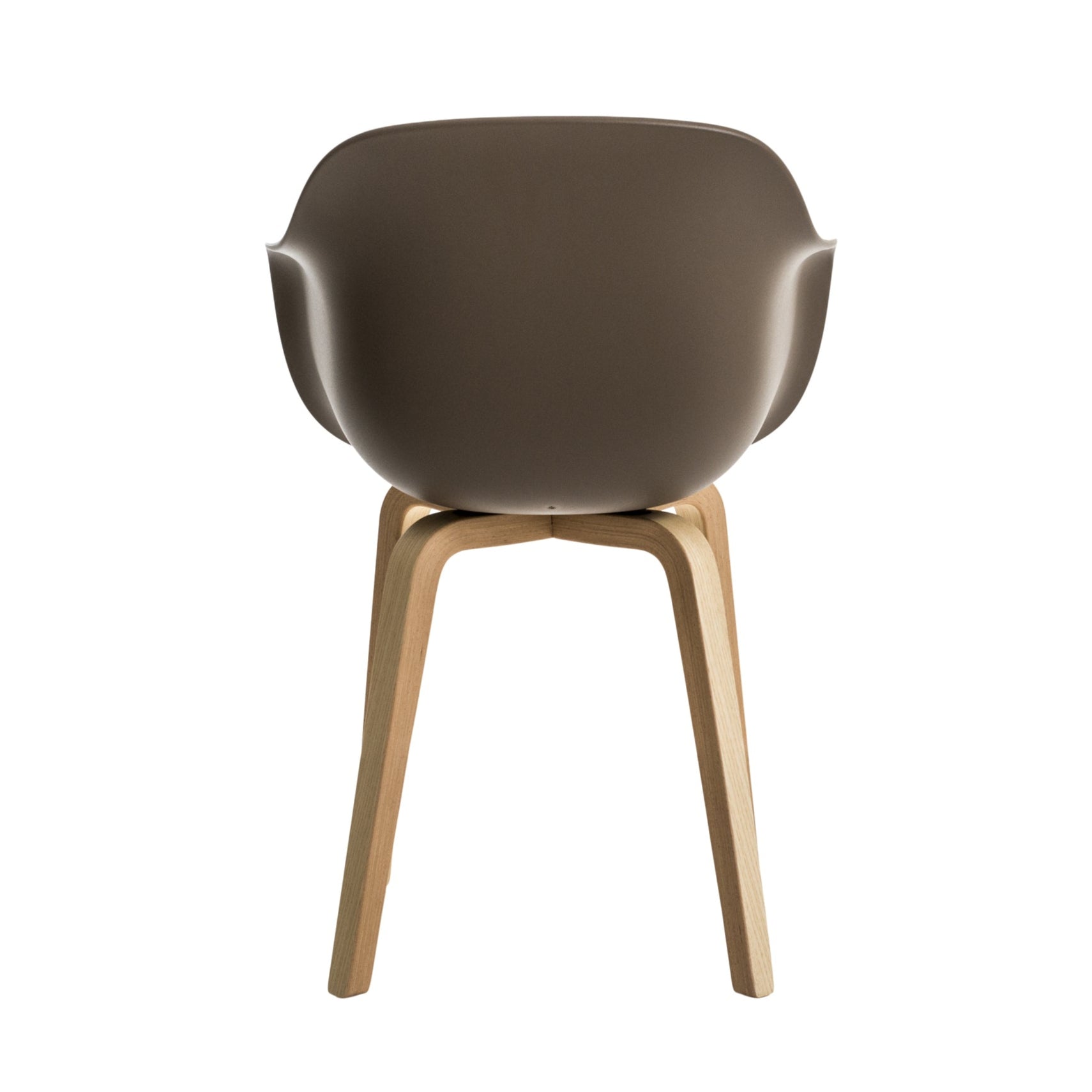 SUBSTANCE armchair in brown with an ash base