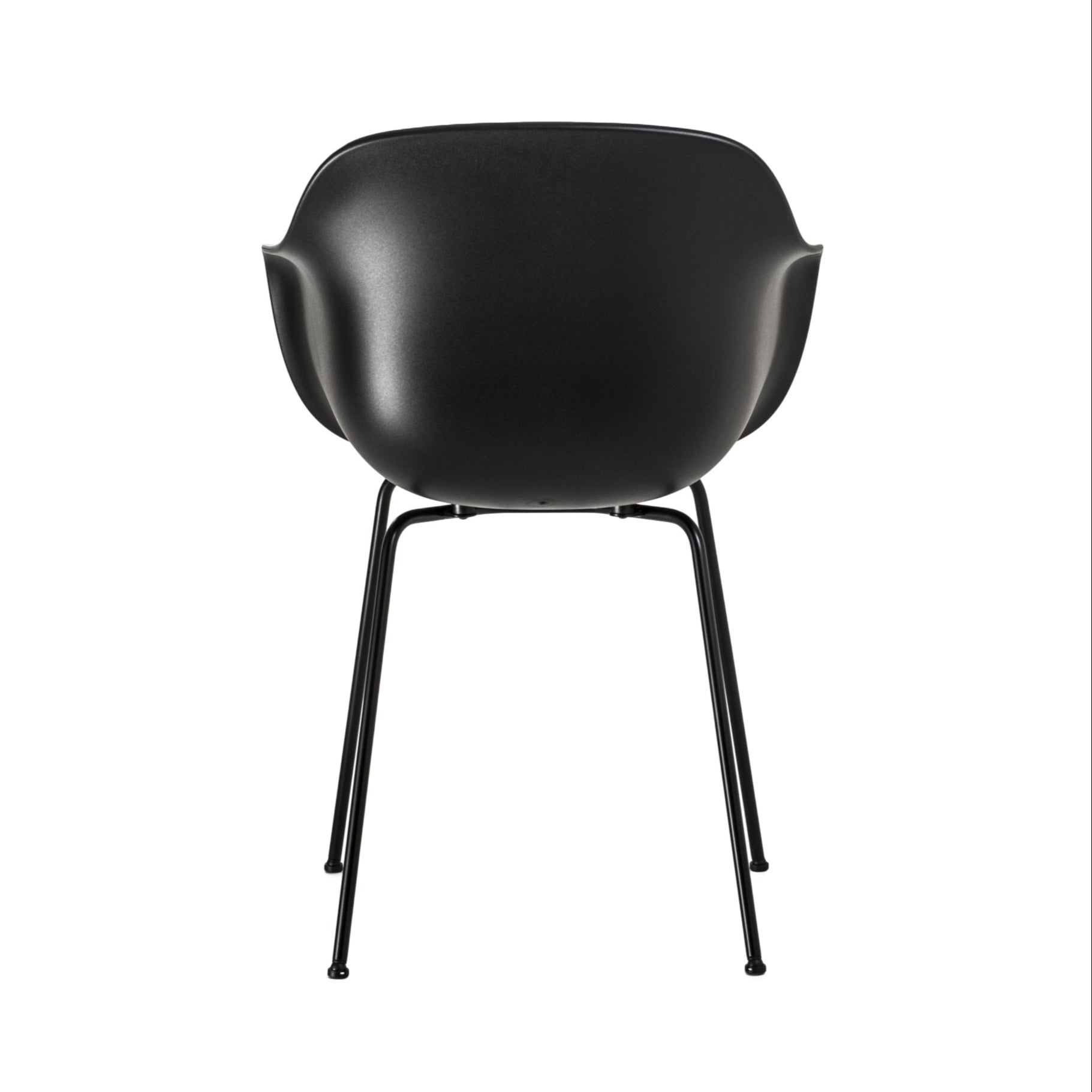 SUBSTANCE armchair in black with a metal base