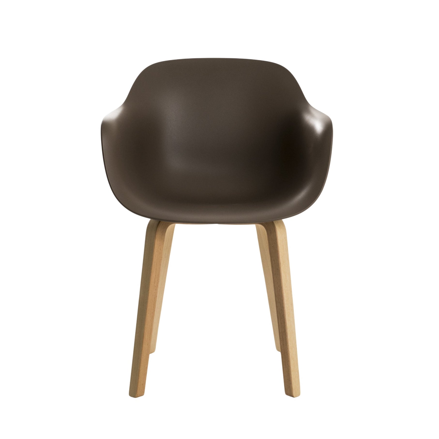 SUBSTANCE armchair in brown with an ash base