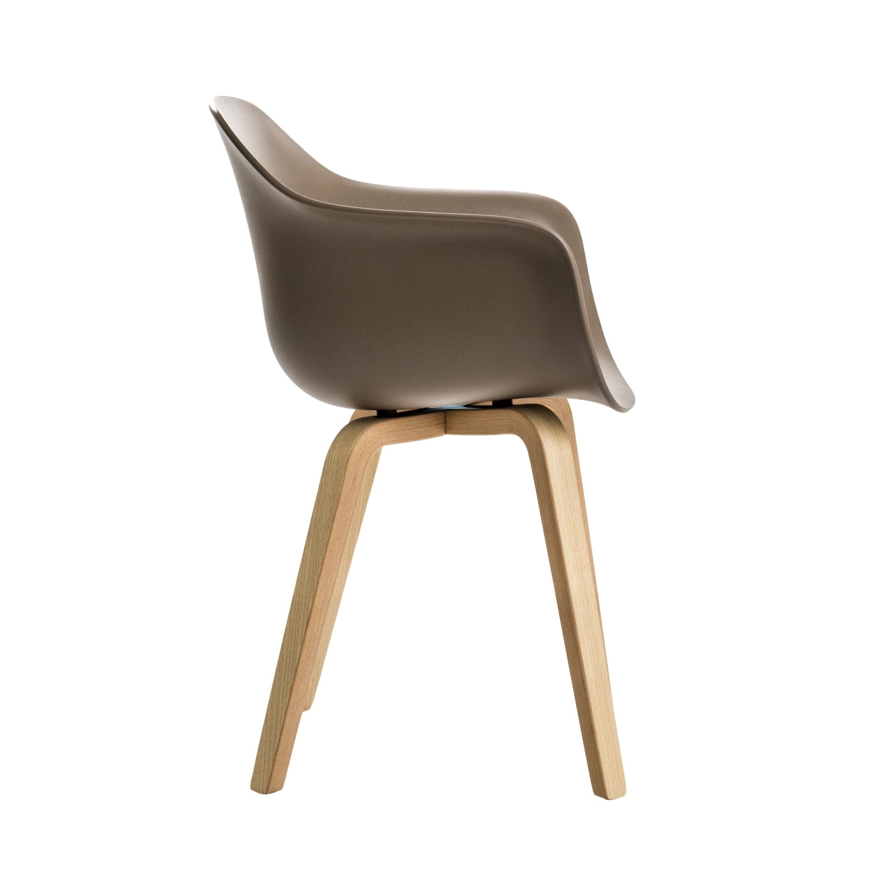 SUBSTANCE armchair in brown with an ash base