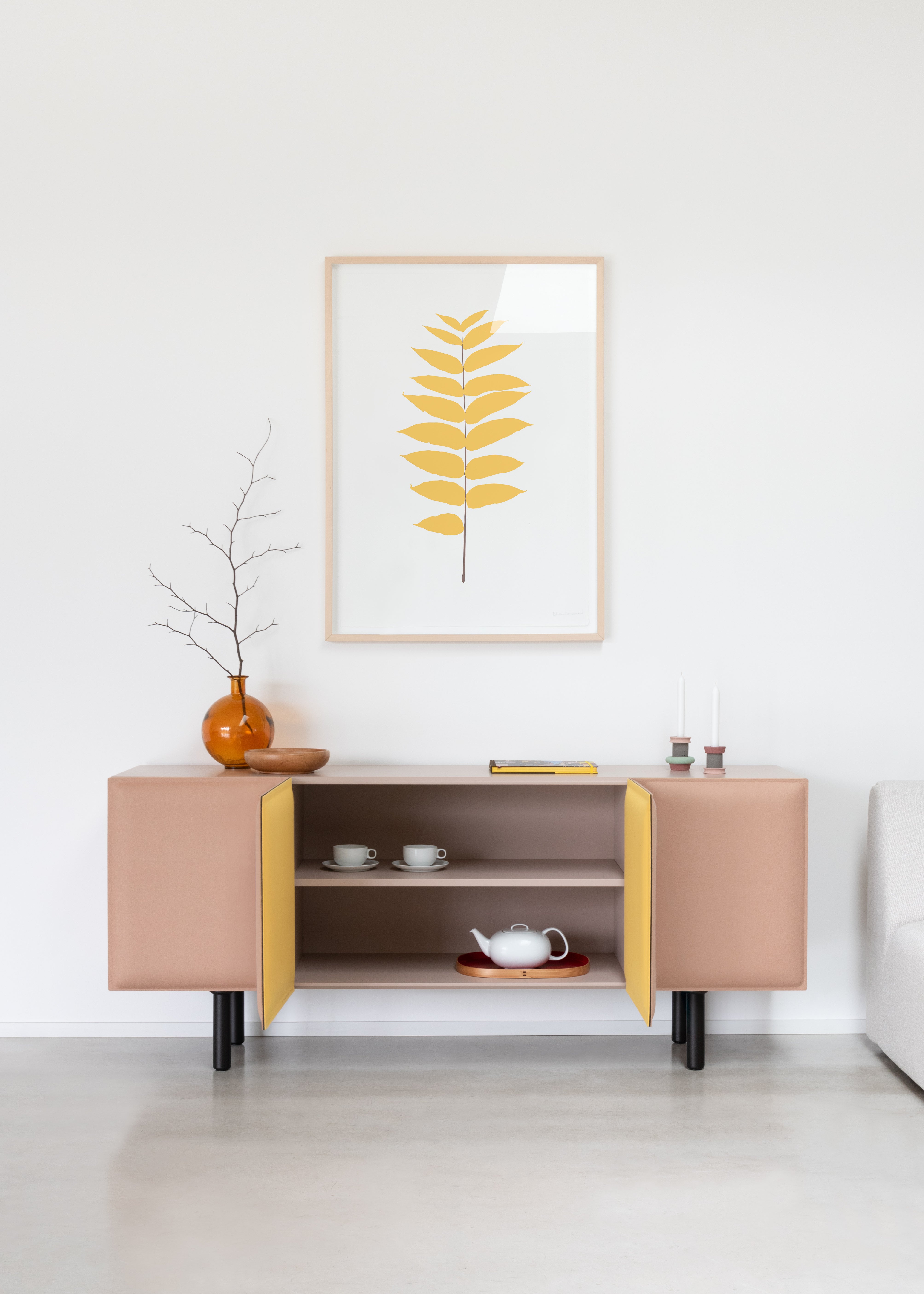 Televízna skrinka TACITO béžový filc