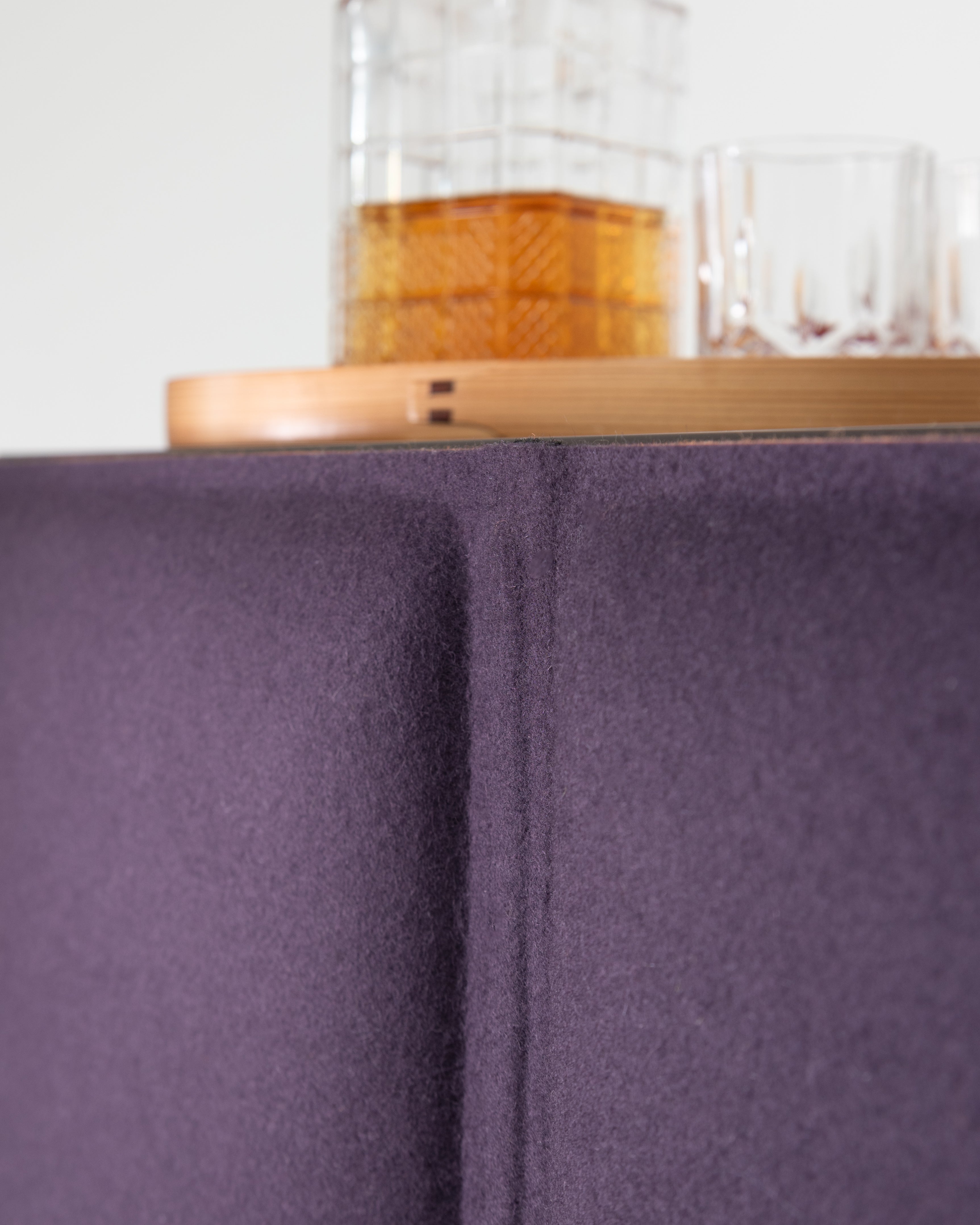 TACITO TV cabinet purple felt