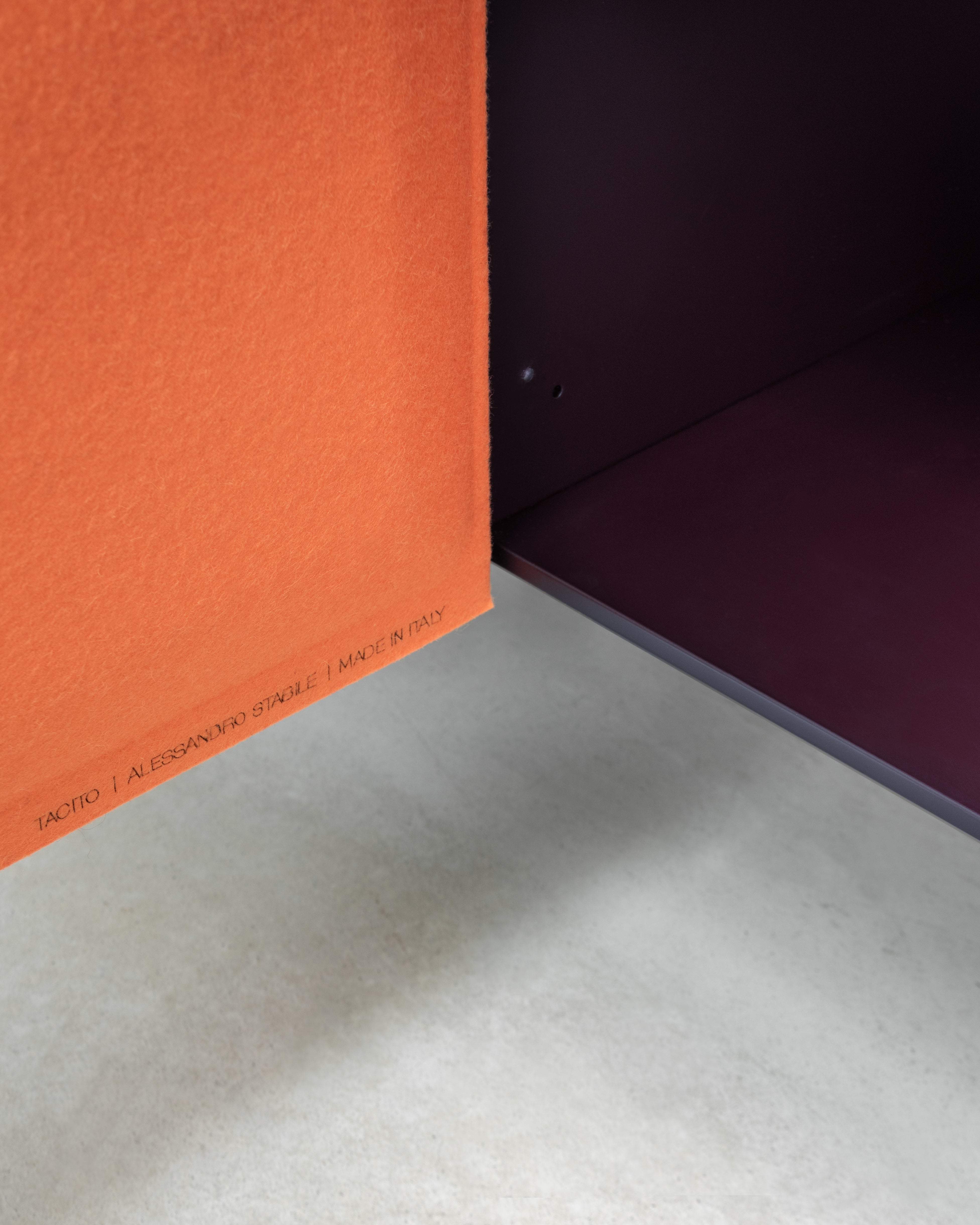 TACITO TV cabinet burgundy felt