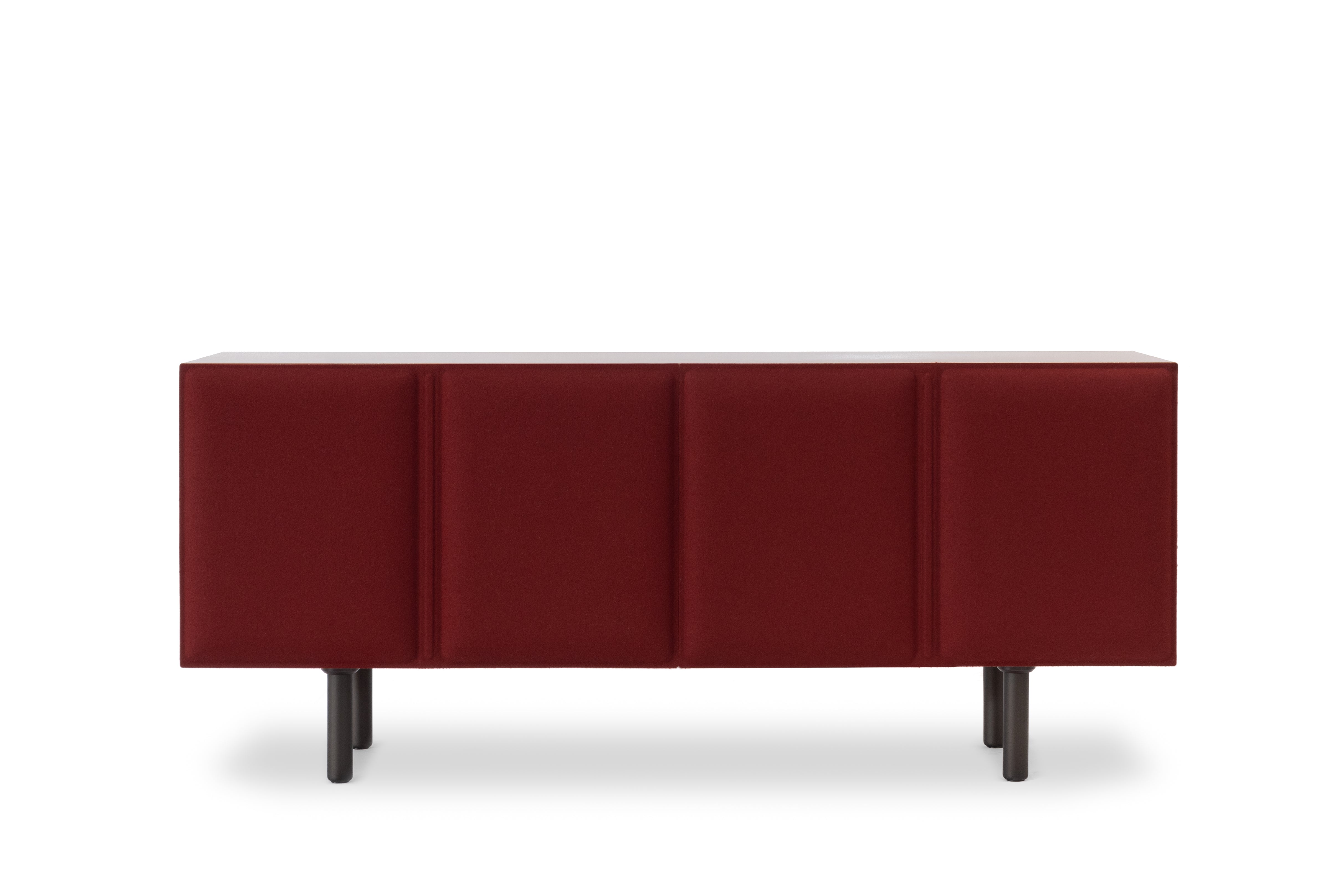 TACITO TV cabinet burgundy felt