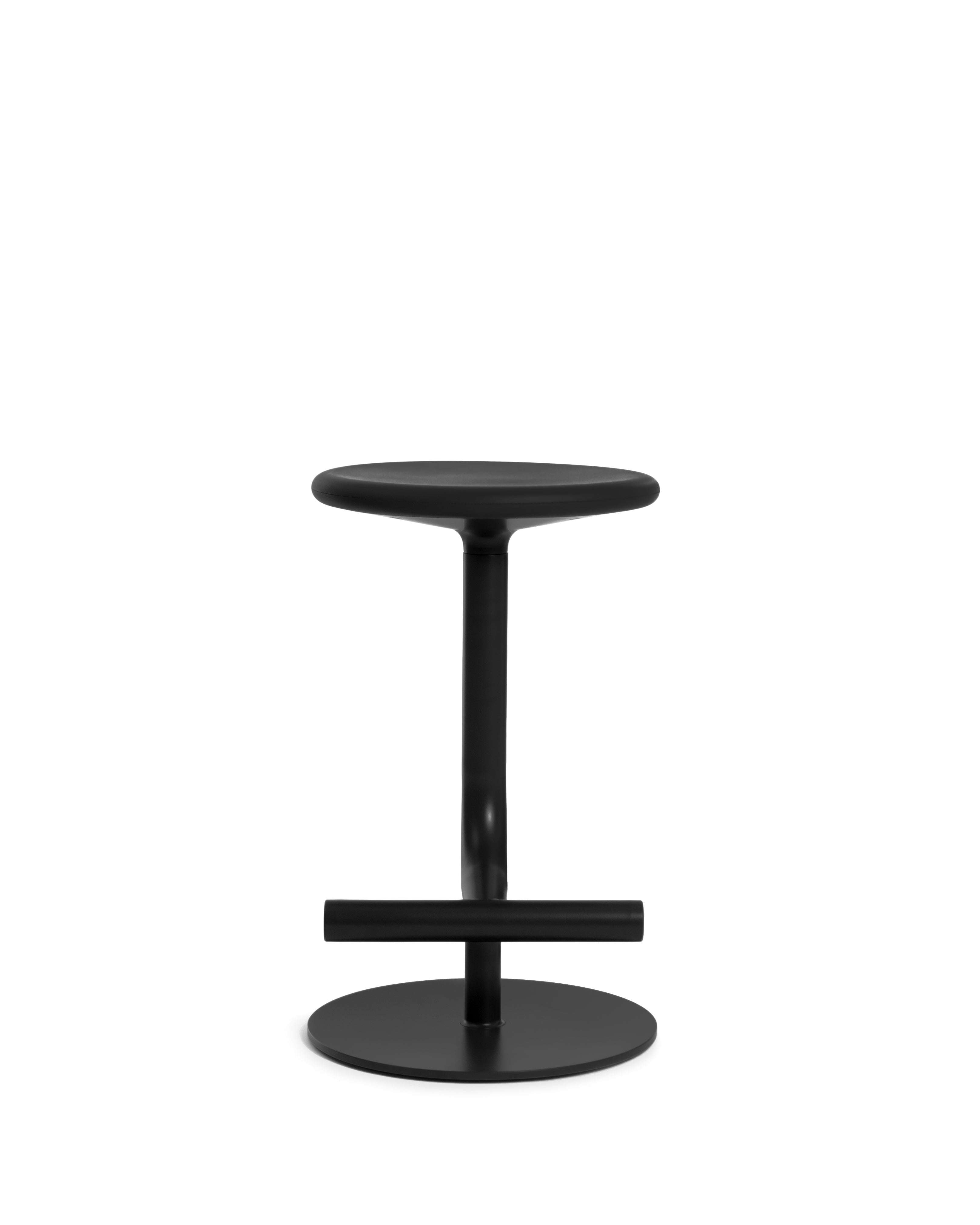 TIBU black swivel stool