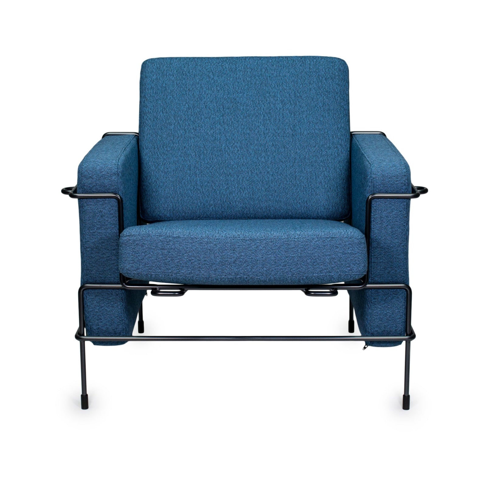 Fotel TRAFFIC čalúnený s čiernym oceľovým podstavcom