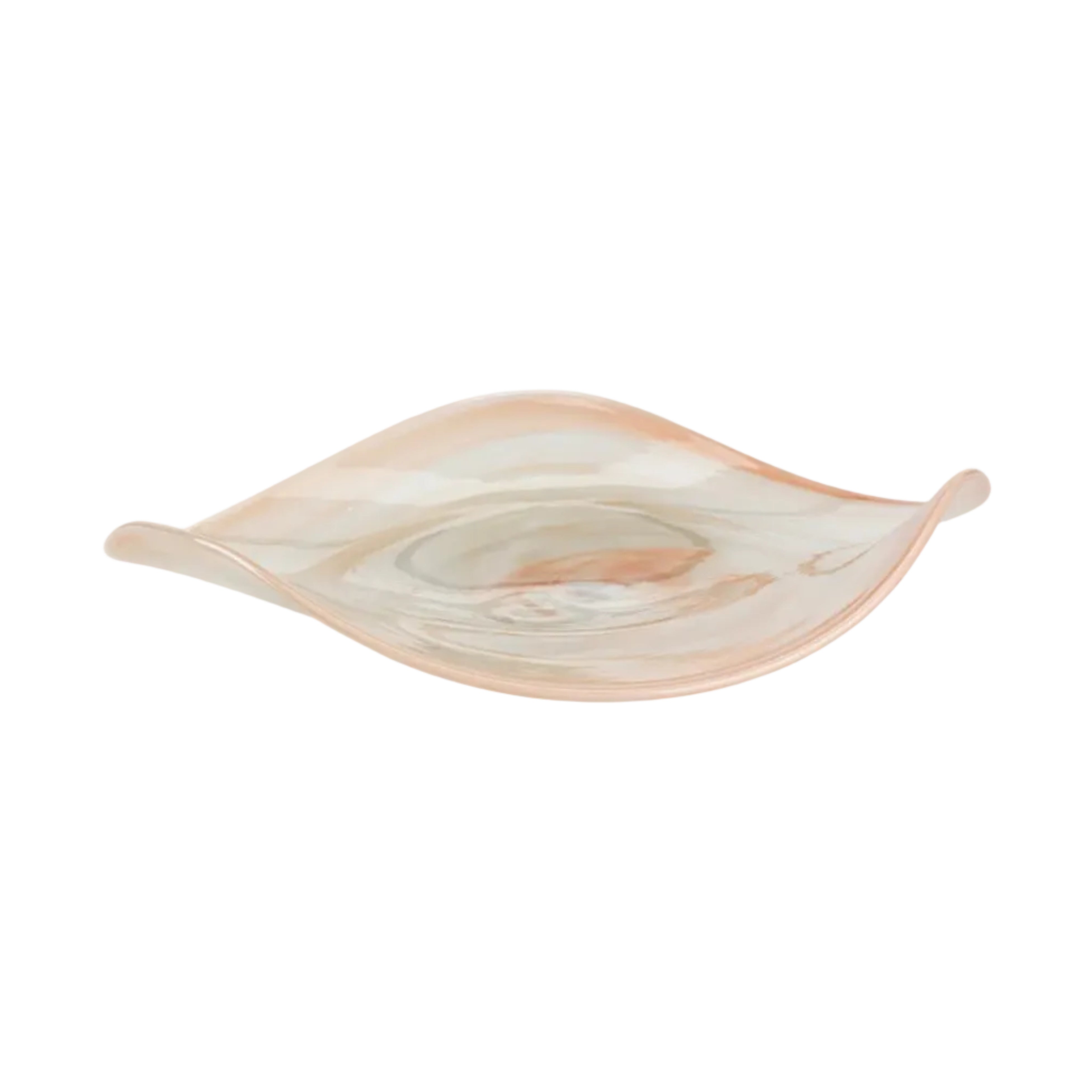 Glass bowl MARIA white with pink