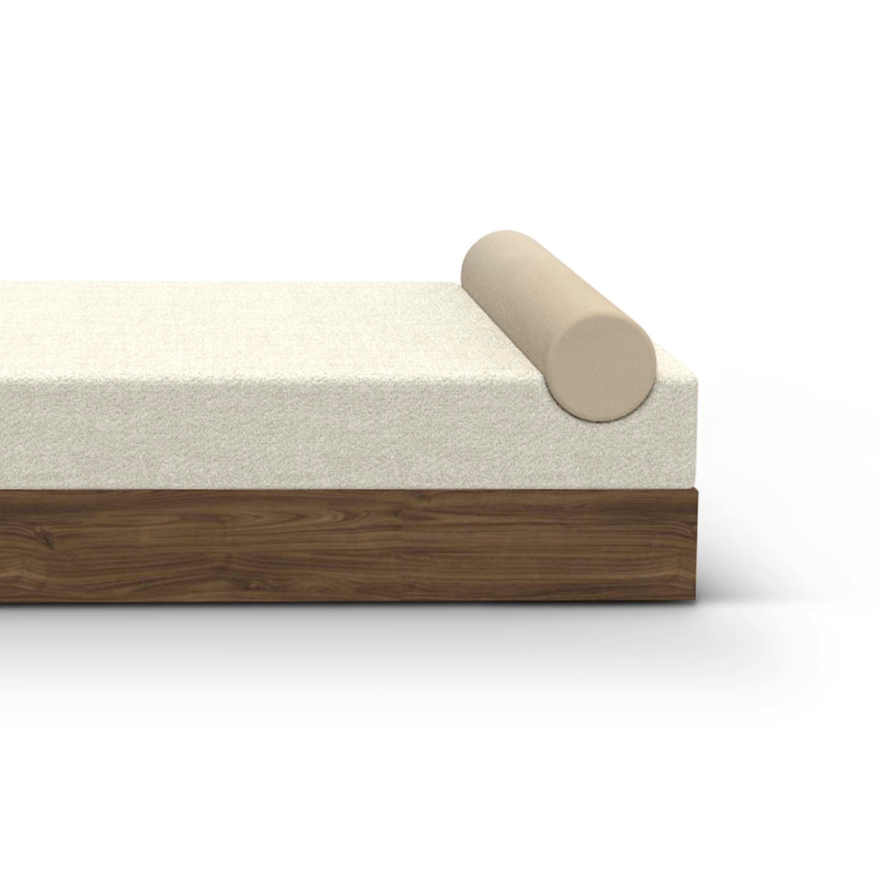 Pohovka MASS čalúnená s dreveným podstavcom