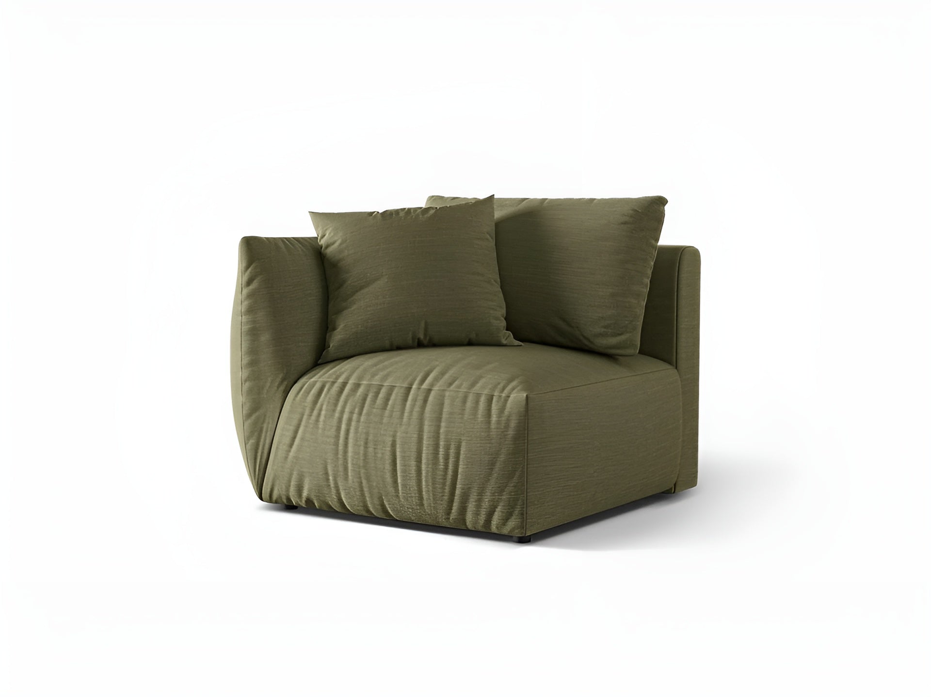 CHRIS Modular Sofa - Left Element Light Green Chenille