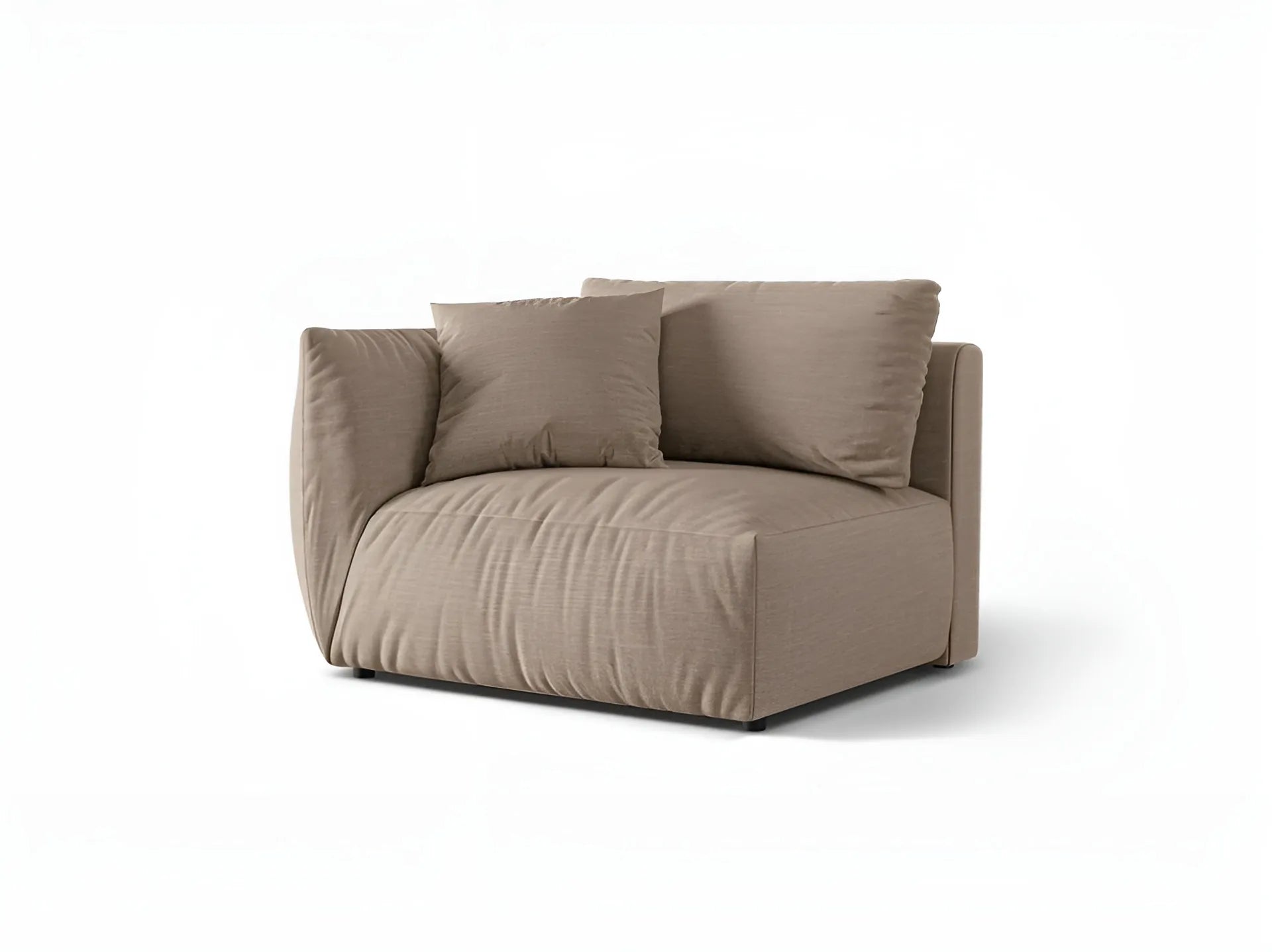 CHRIS modular sofa - wide left-sided element in sandy chenille