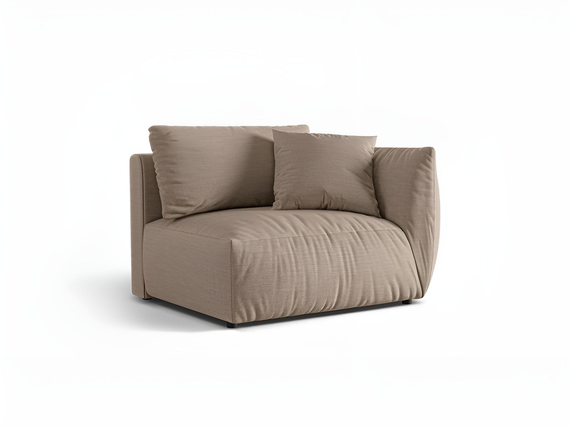 CHRIS modular sofa - wide right-side element in sandy chenille