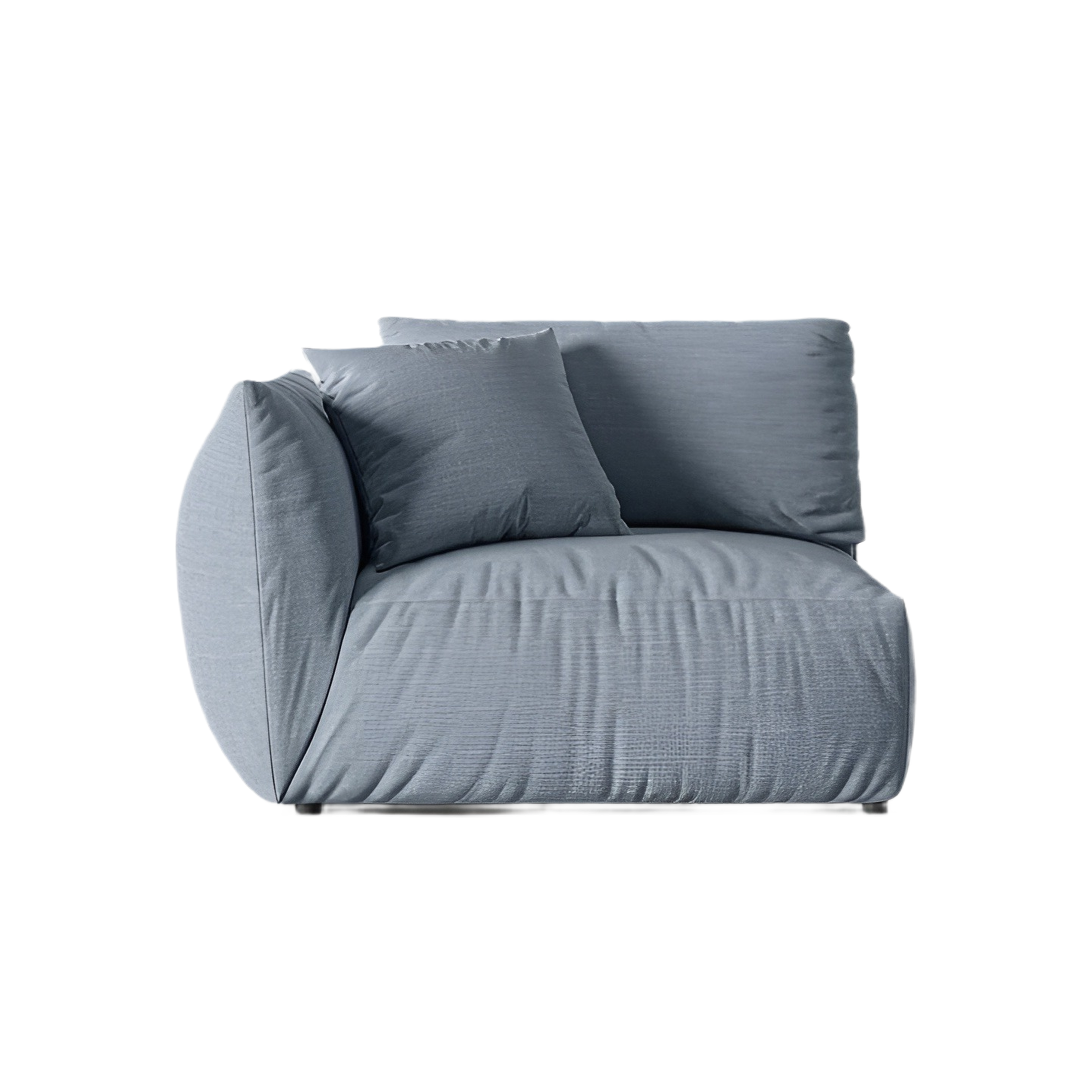 CHRIS modular sofa - wide left-side element light blue chenille