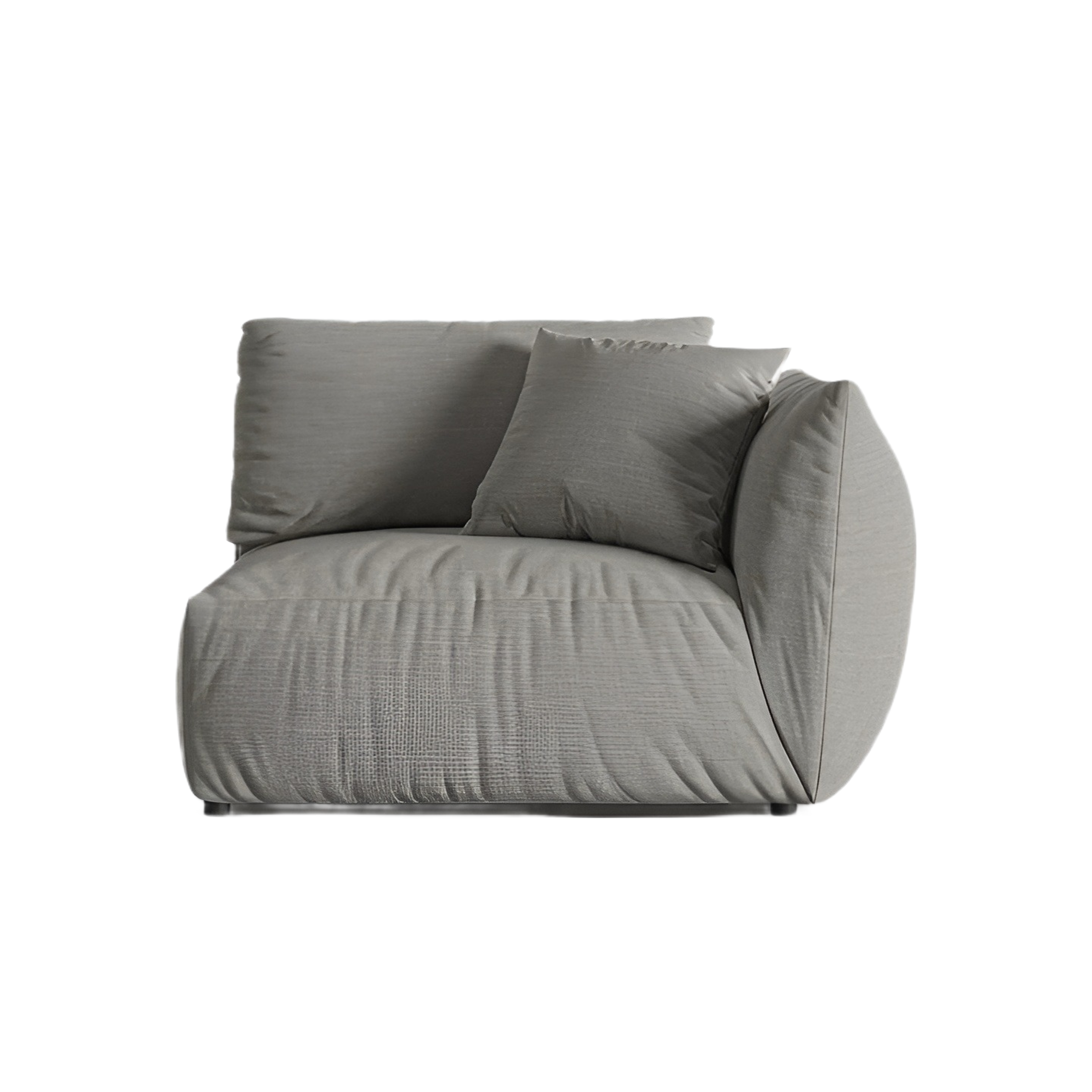 CHRIS modular sofa - wide right-side element gray chenille