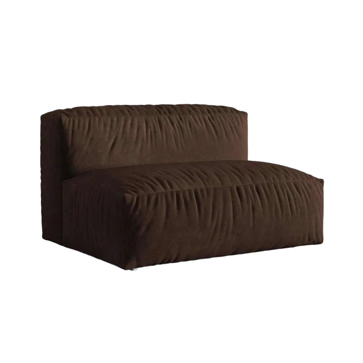 Sofa modulárna zamatová MARTINA - stredný modul čokoládový
