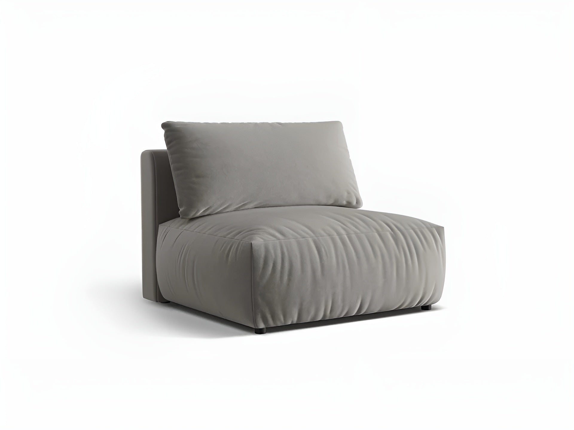Velvet modular sofa CHRIS - wide central gray element