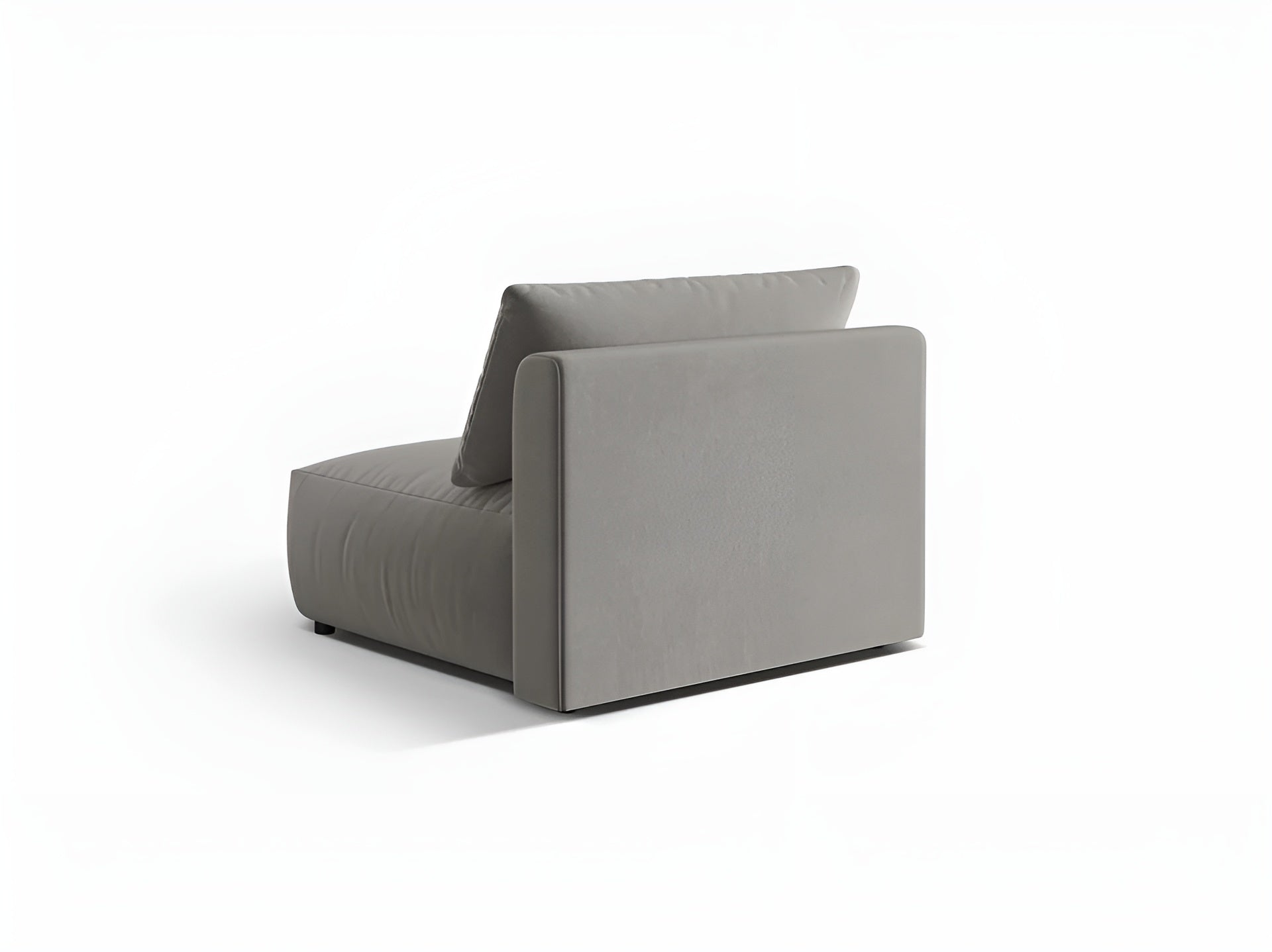 Velvet modular sofa CHRIS - wide central gray element