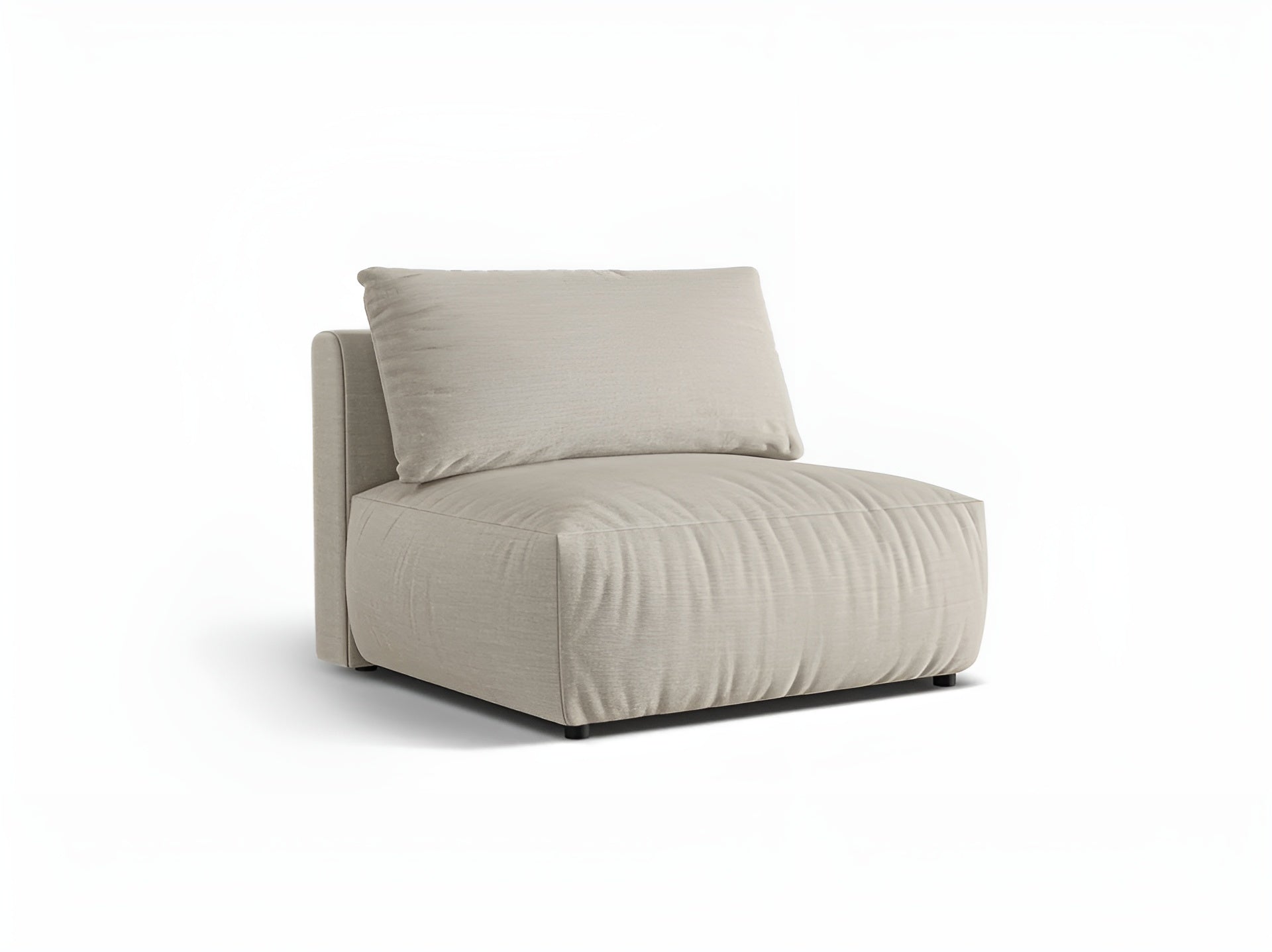 CHRIS Modular Sofa - Wide Central Element Beige Chenille