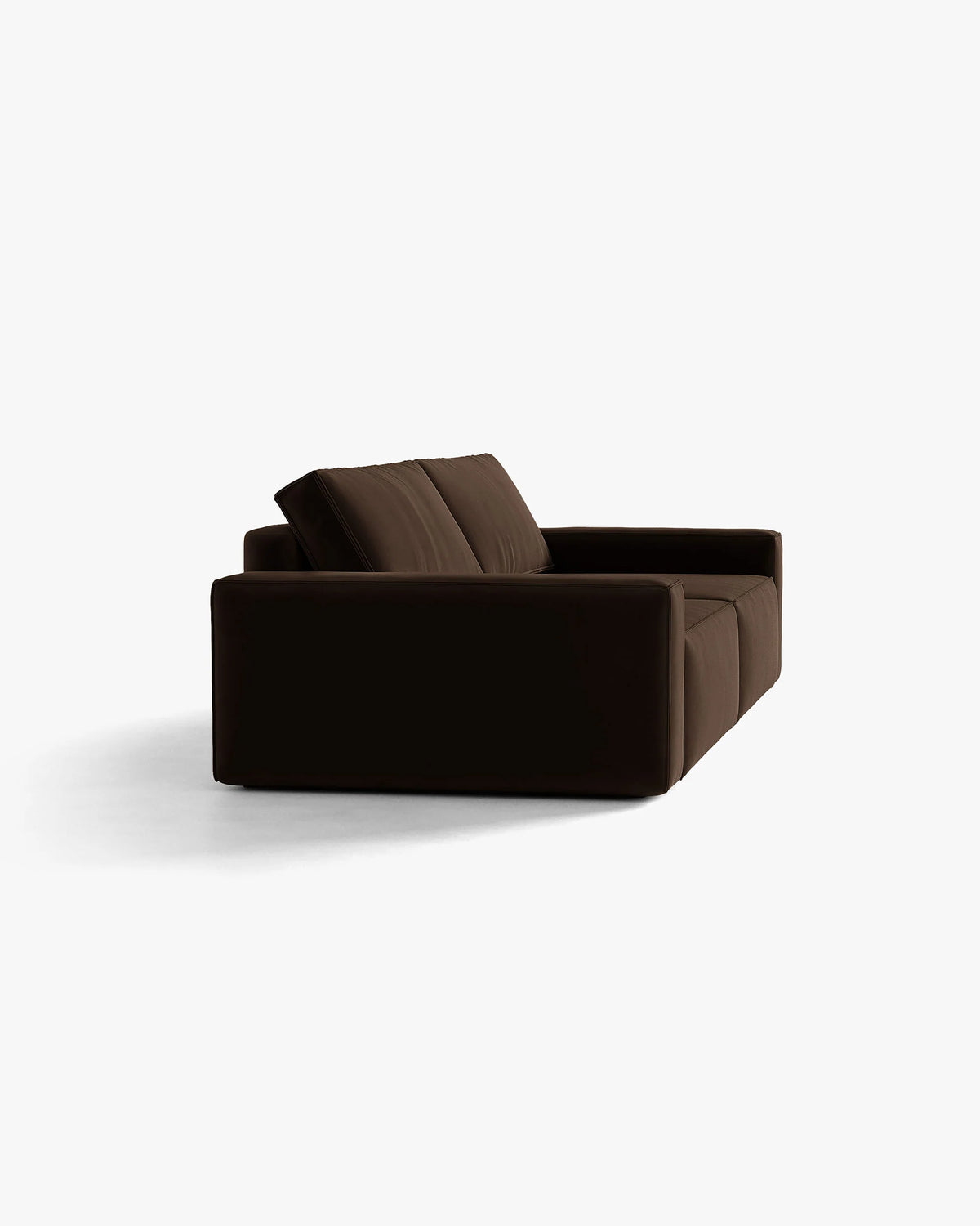 Sofa z jemného zamatového materiálu pre 3 osoby s funkciou spania JODIE čokoládová