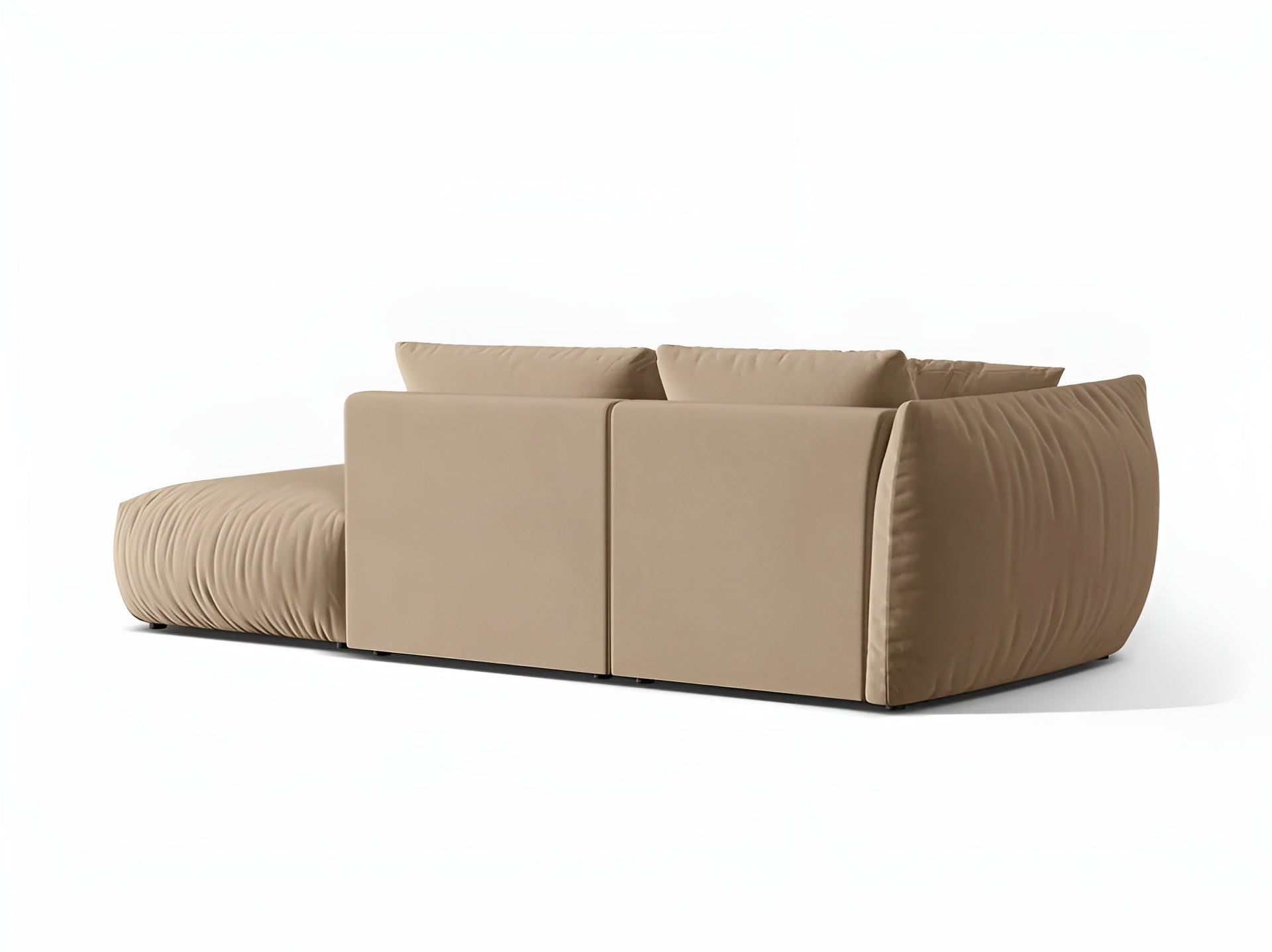 3-seater right-facing velvet modular sofa CHRIS sand