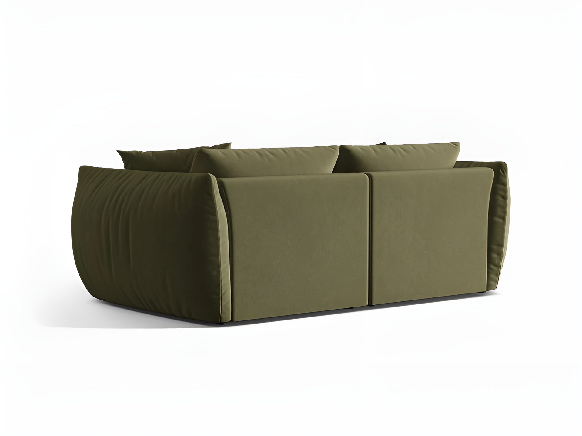 Sofa z jemného zamatového materiálu 3-miestna CHRIS svetlozelená