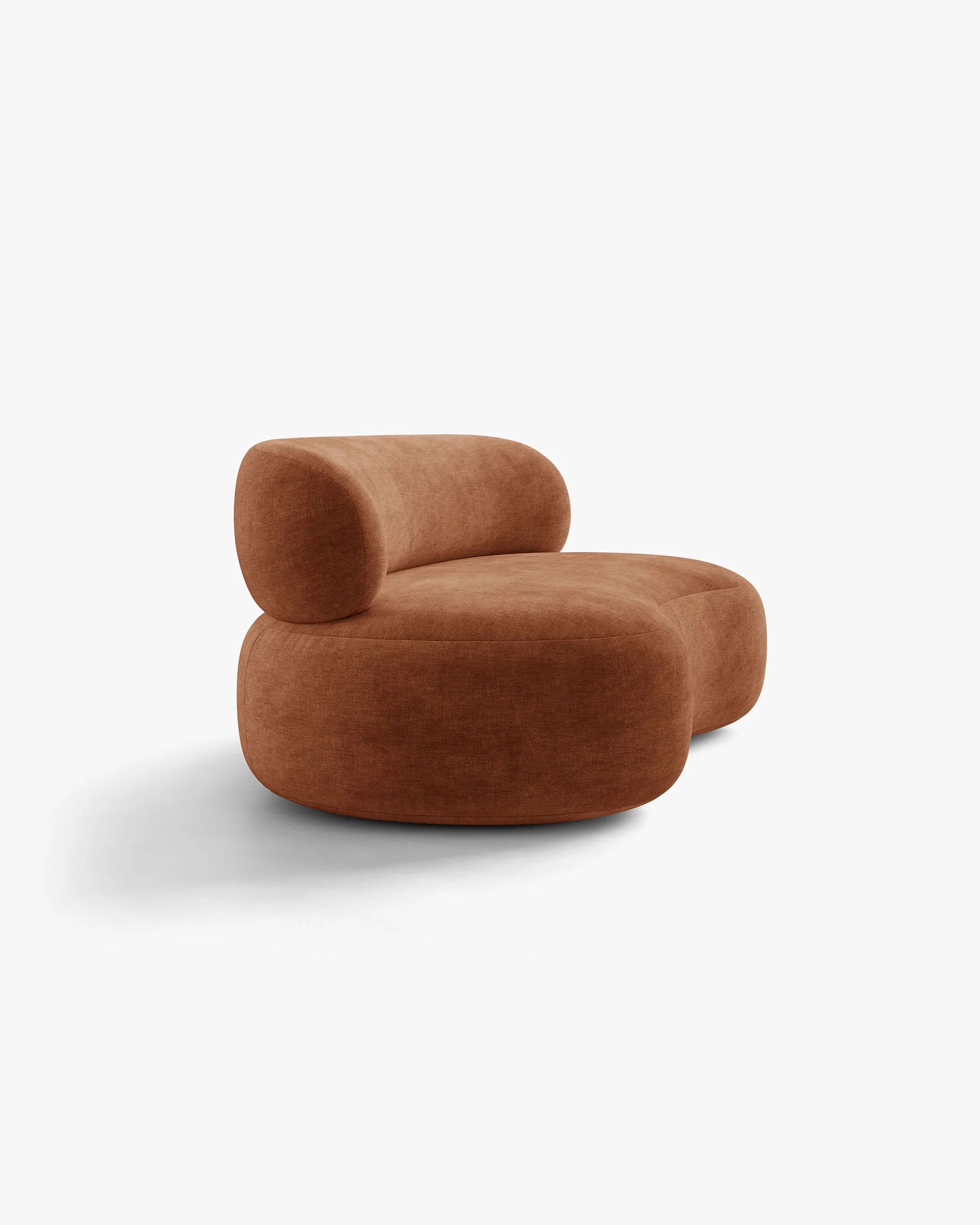 Sofa 3-osobová AURA tehlovočervený šenil