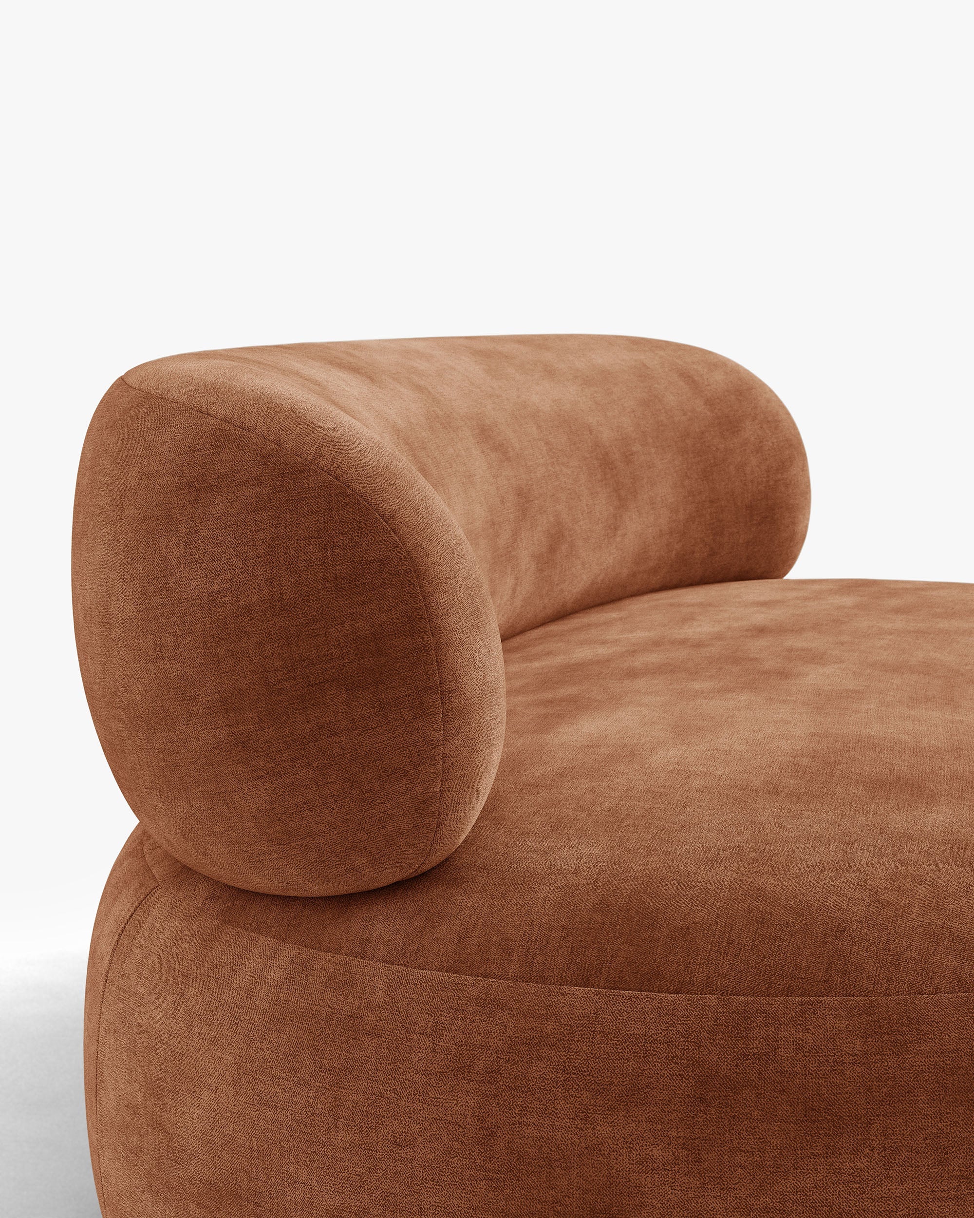 Sofa 3-osobová AURA tehlovočervený šenil