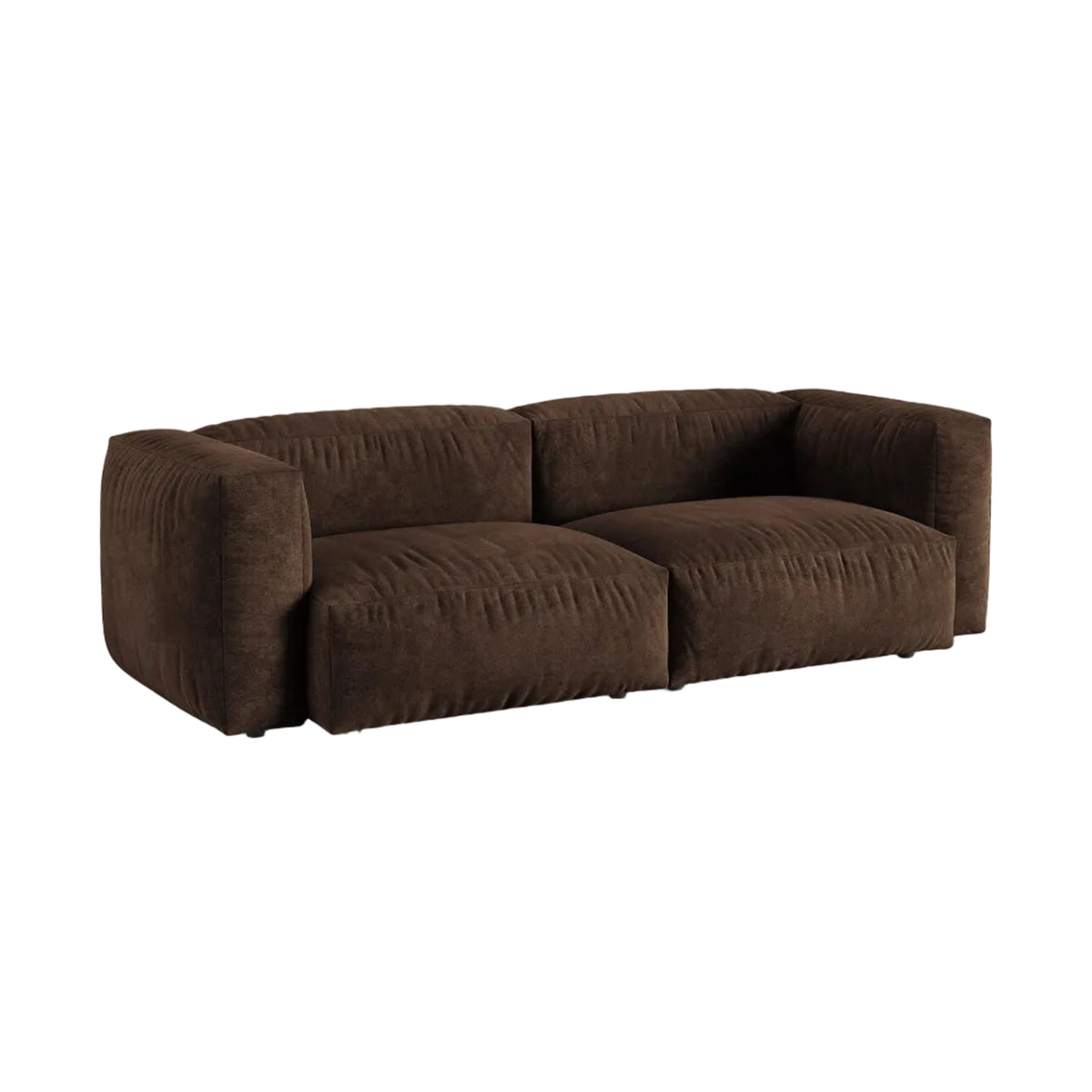 Sofa zamatová 3-osobová MARTINA XL čokoládový