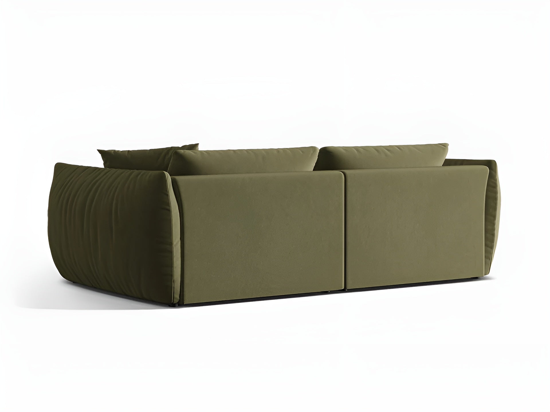 Sofa z jemného zamatového materiálu pre 4 osoby CHRIS svetlozelená