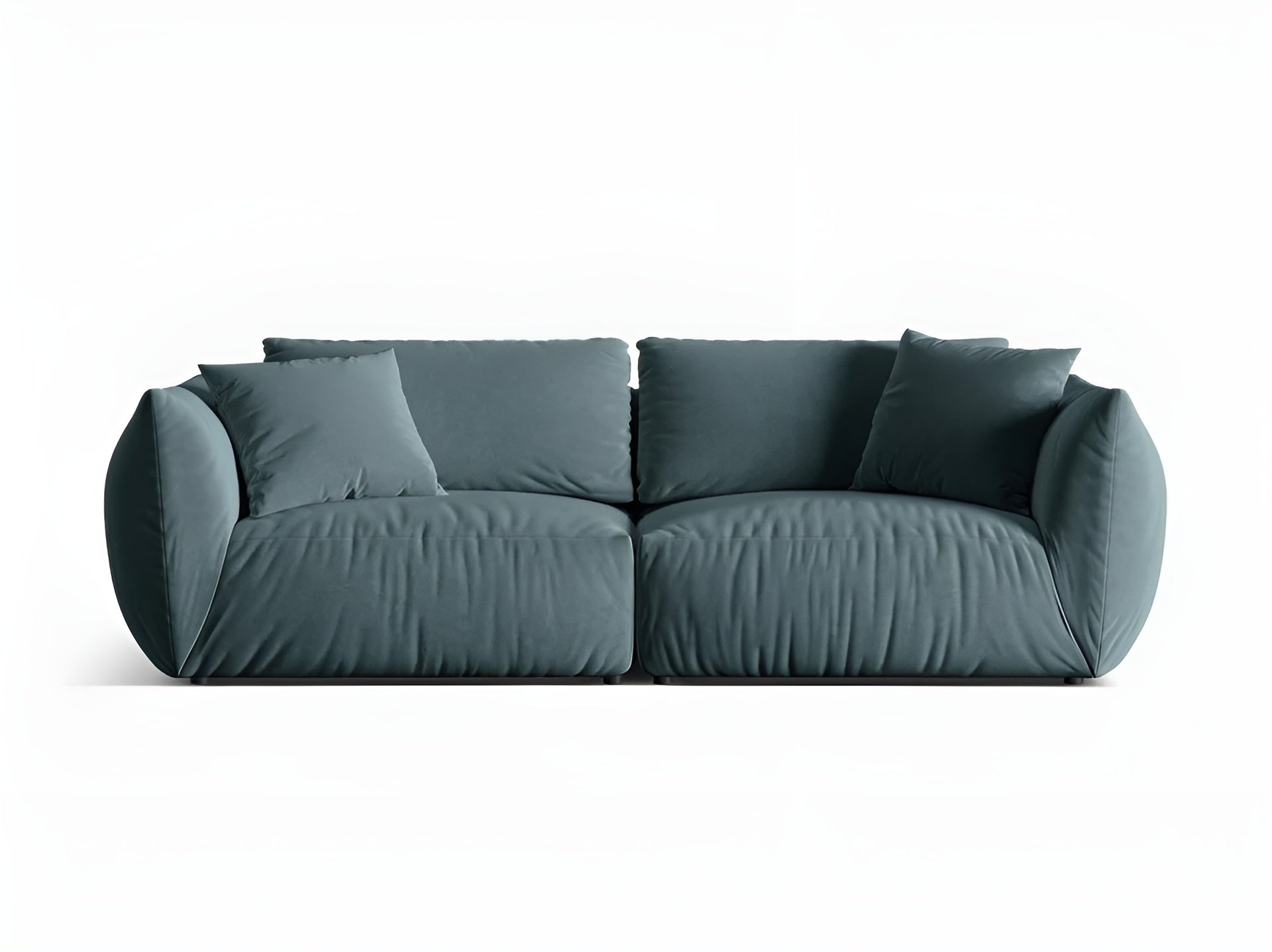 Sofa z jemného velúru pre 4 osoby CHRIS svetlomodrá