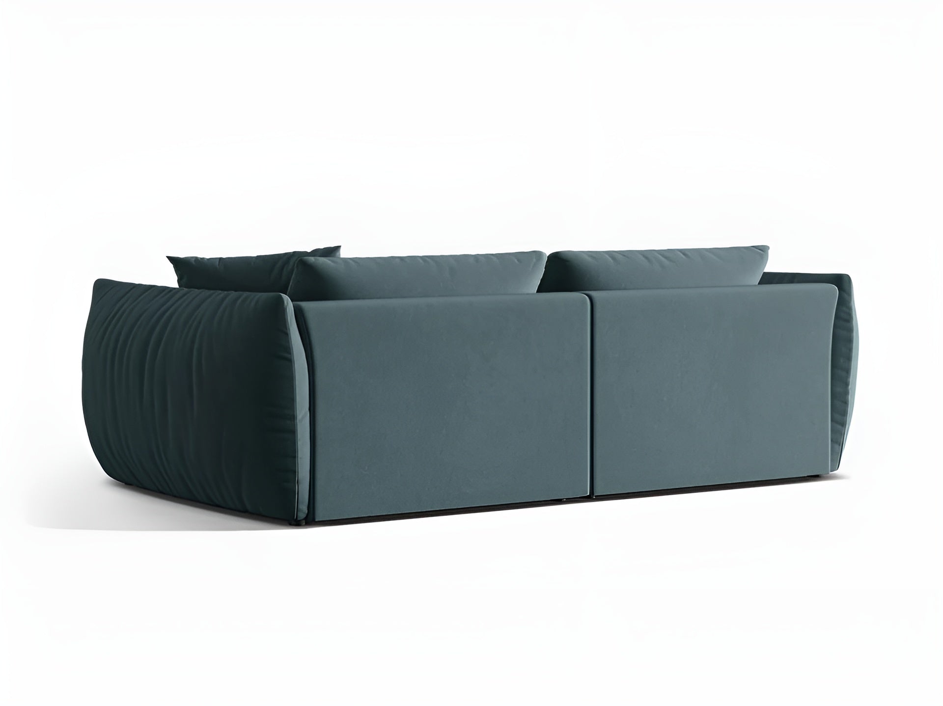Sofa z jemného velúru pre 4 osoby CHRIS svetlomodrá