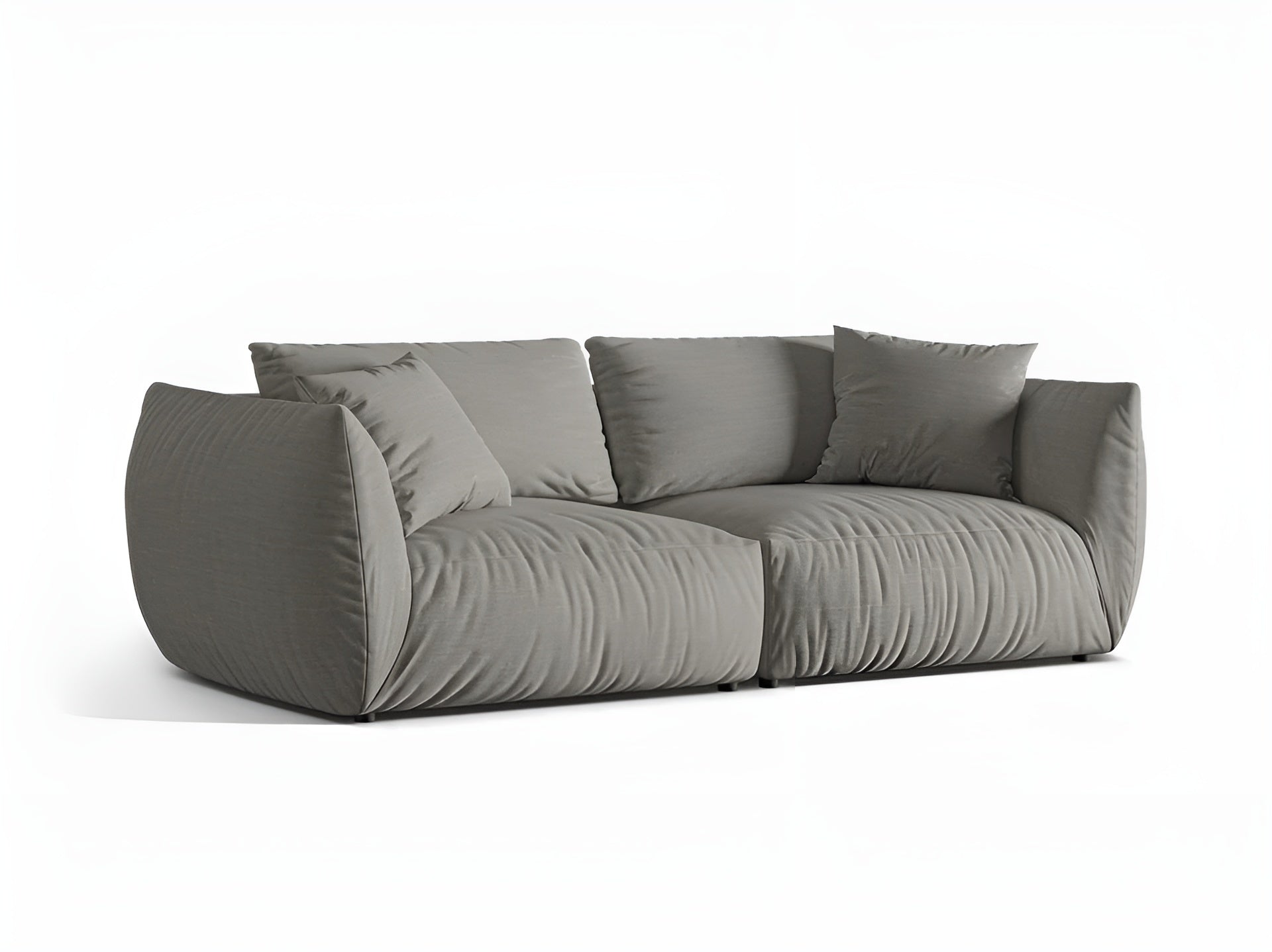 4-seater Sofa CHRIS gray chenille